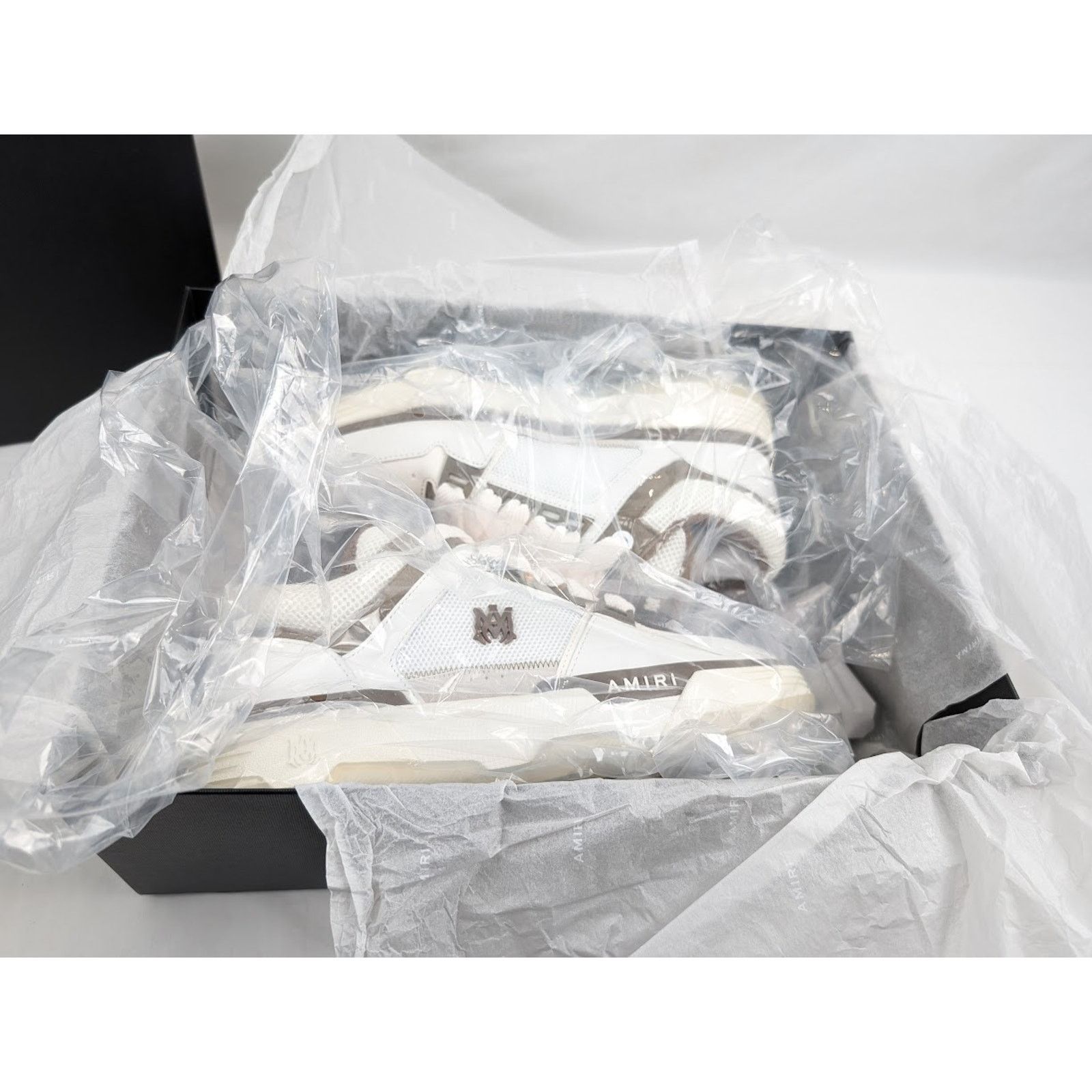 Amiri o1rshd1 MA-1 Leather Sneakers in White/Brown Size US 14 / EU 47 - 19 Thumbnail