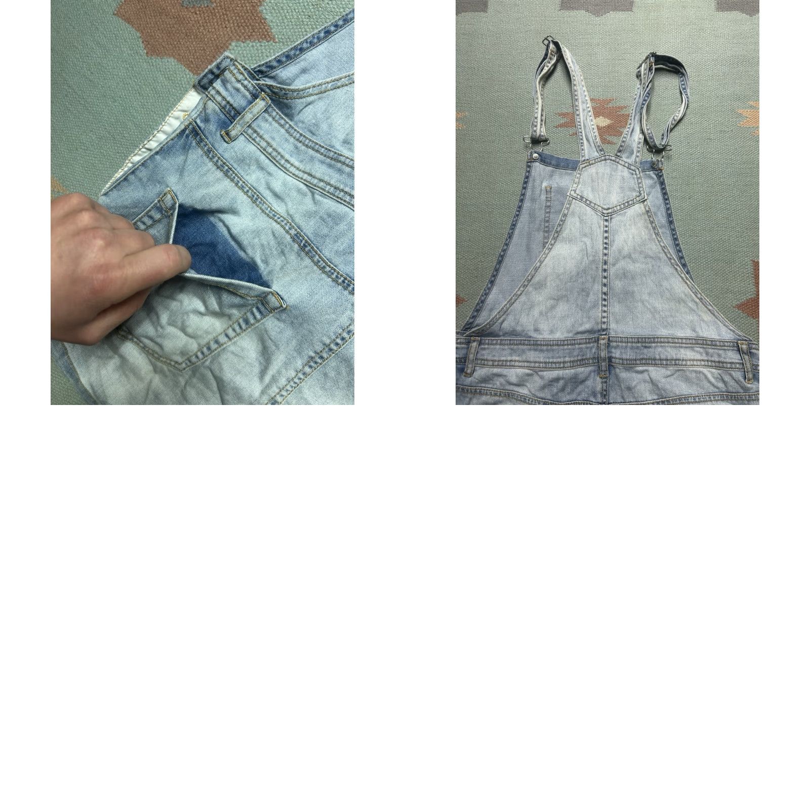 Forever 21 FOREVER 21 denim shortalls overalls skirt distressed dress jumper women’s M blue denim skirt one-piece Size M / US 6-8 / IT 42-44 - 8 Thumbnail