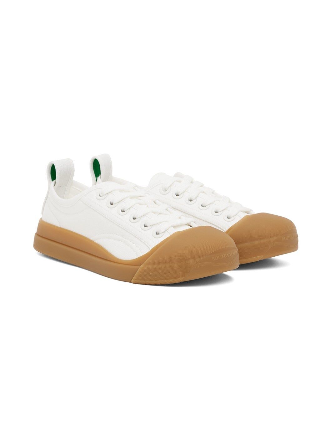Bottega Veneta o1bcso1str0725 Vulcan Sneakers in White/Brown Size US 11 / IT 41 - 4 Thumbnail