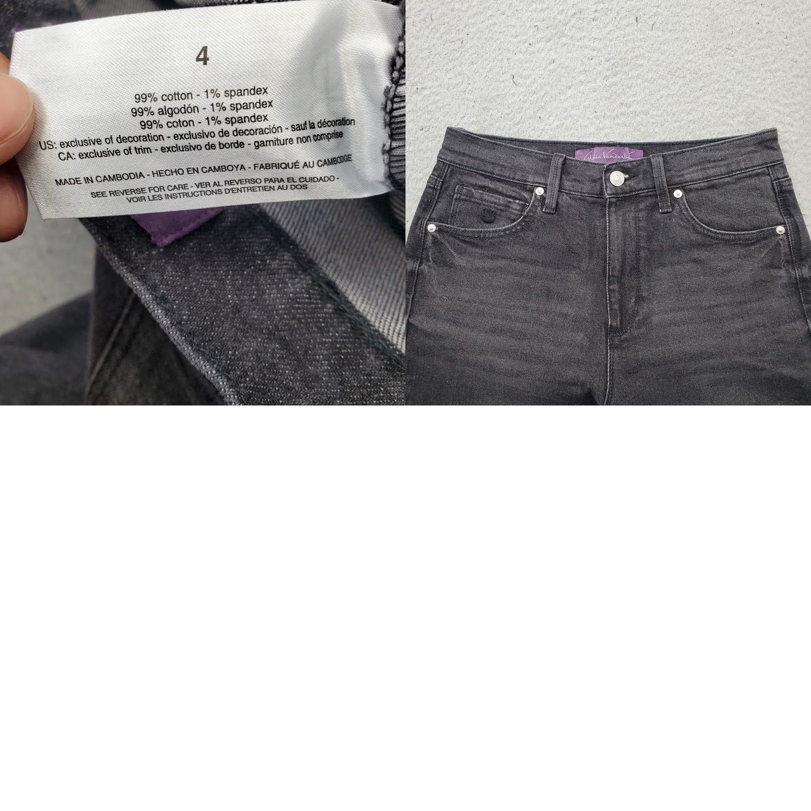 Gloria Vanderbilt Gloria Vanderbilt Jeans Women’s 4 Black Denim Stretch Straight Leg Streetwear Jeans Shirt? Size 27" / US 4 / IT 40 - 8 Thumbnail
