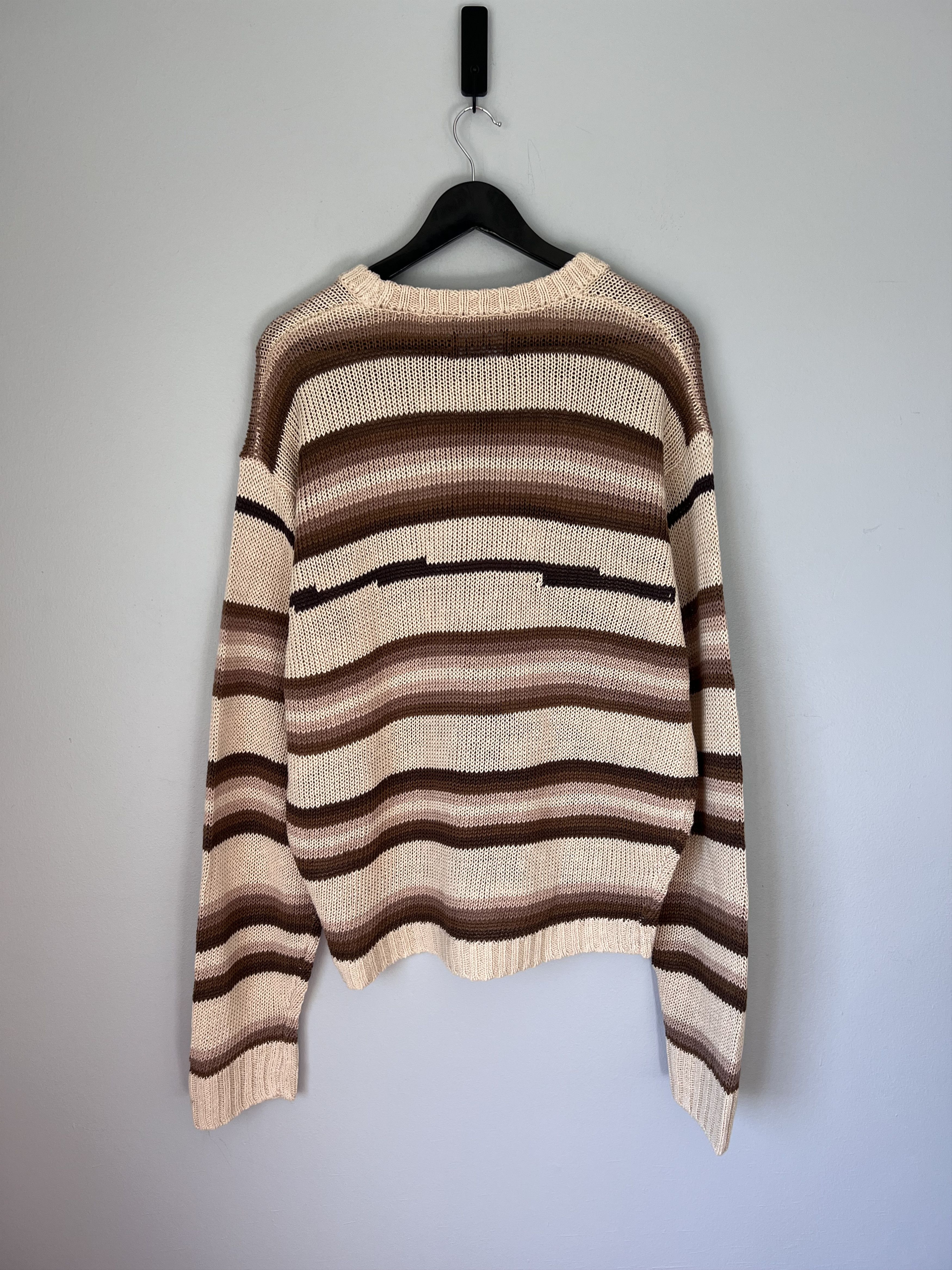 Stussy Stussy Tonal Stripe Sweater in Brown Size US XL / EU 56 / 4 - 5 Thumbnail