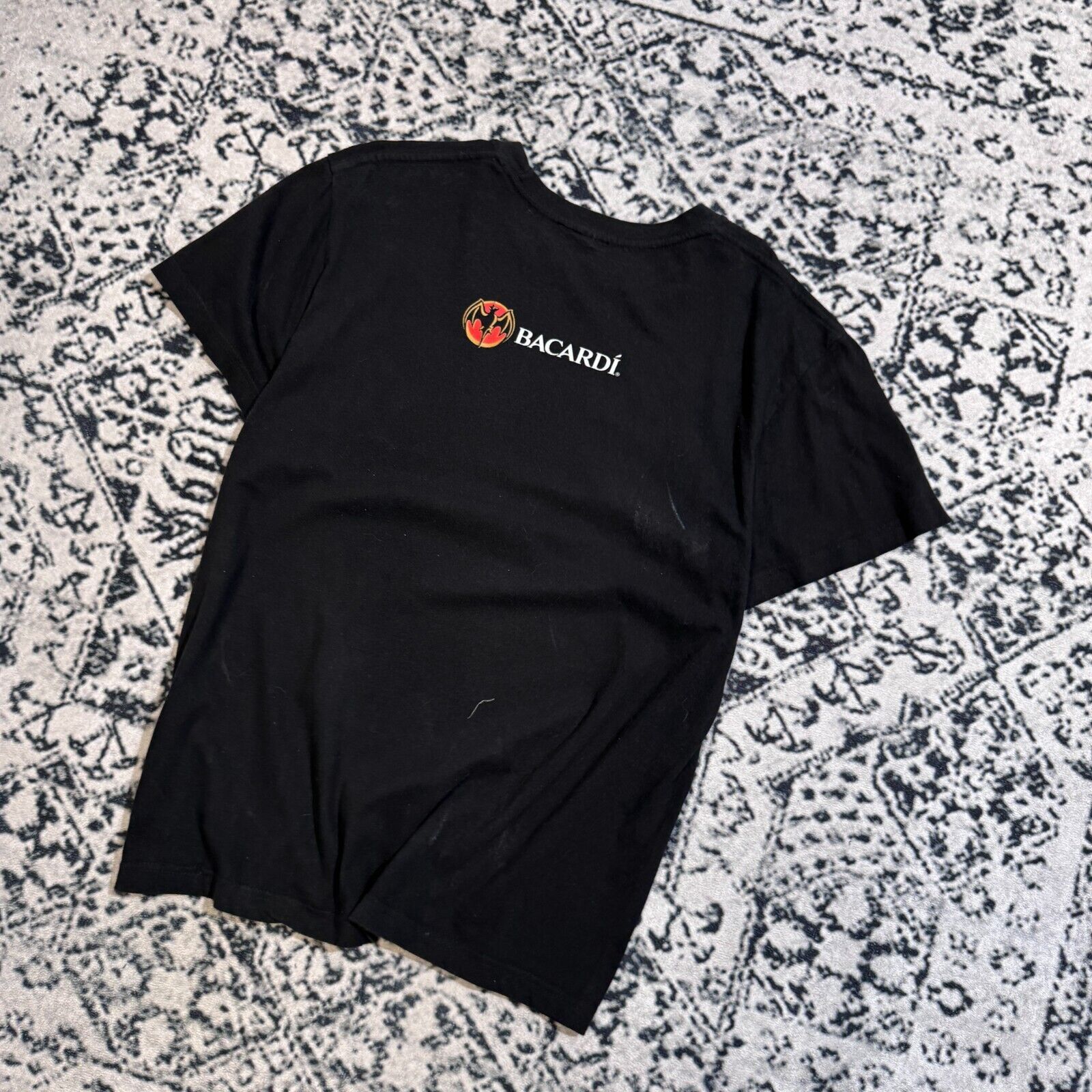 Vintage Vintage Bacardi Unisex Black Cotton T-Shirt Size L Y2K 90s Size US L / EU 52-54 / 3 - 8 Thumbnail