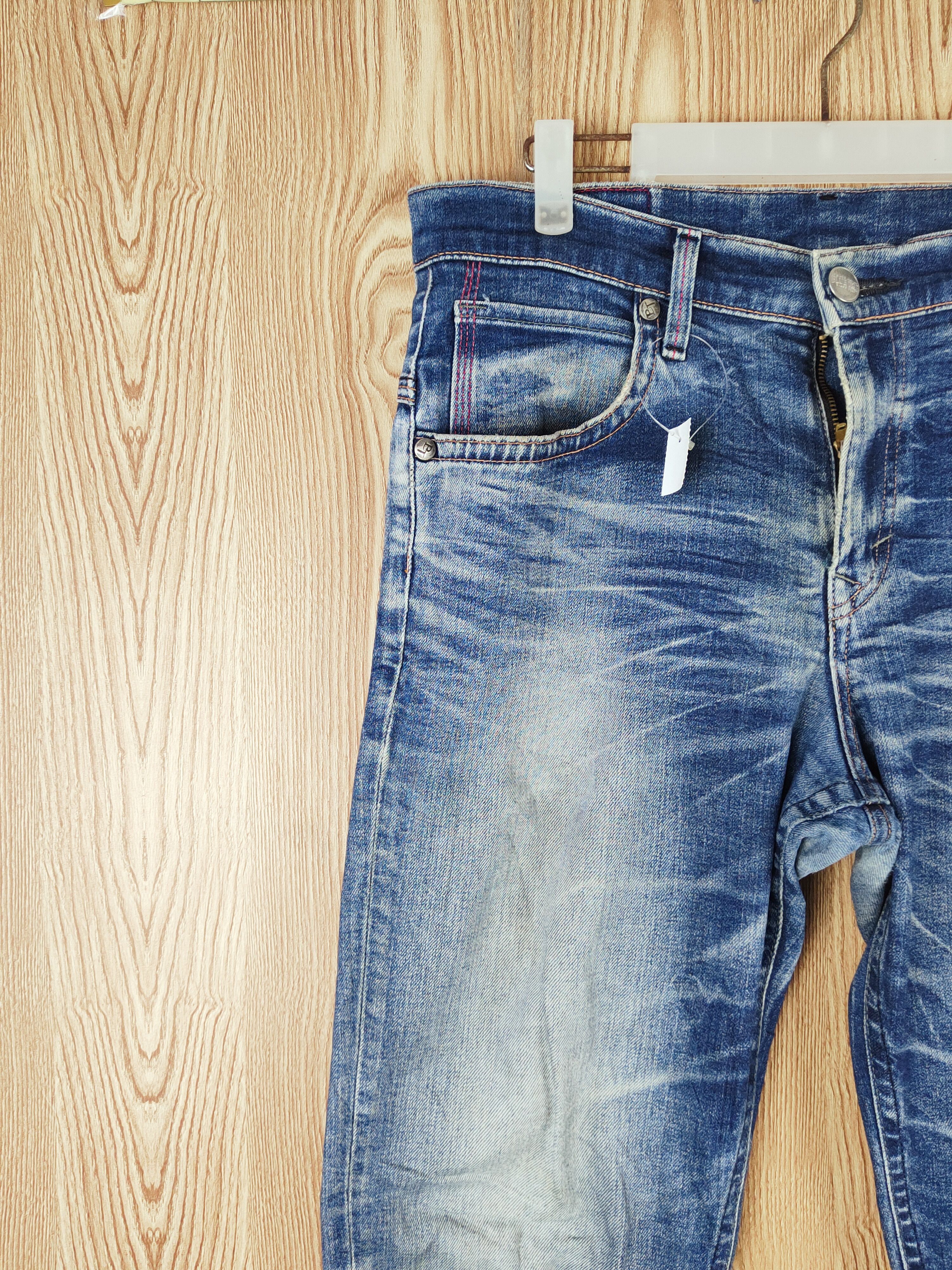 Edwin Edwin Blue Faded Distressed Ripped Jeans #S2737 Size US 33 - 3 Thumbnail