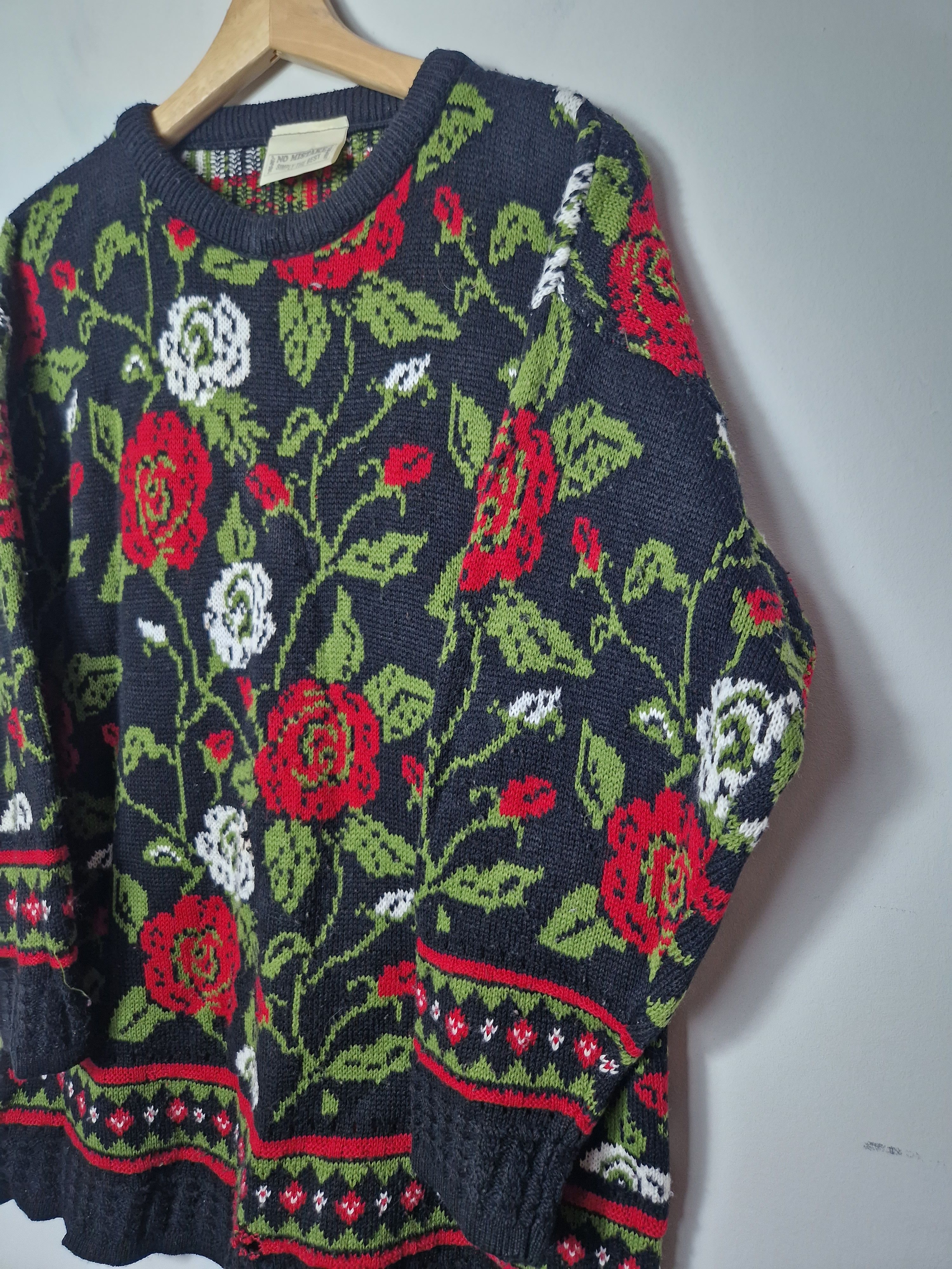Japanese Brand × Vintage vintage floral sweater Size US M / EU 48-50 / 2 - 2 Thumbnail