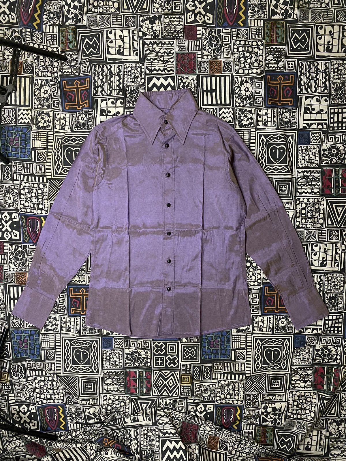 Japanese Brand × Yoshiyuki Konishi Very rare⚡️yoshiyuki konshi ficce purple button up Size US M / EU 48-50 / 2 - 1 Thumbnail