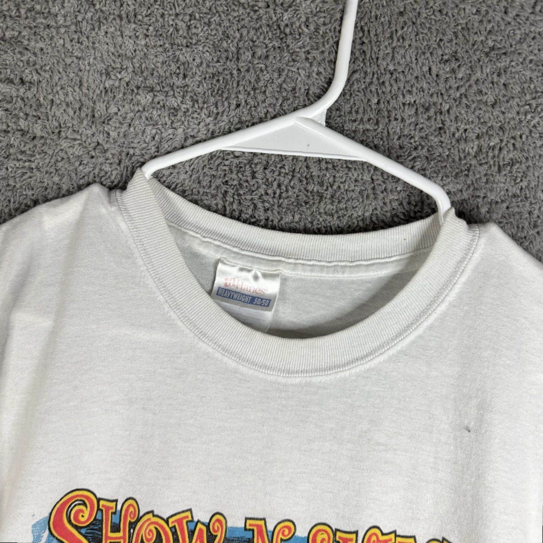 Hanes VINTAGE Show-N-Shine Shirt Mens Large White 2005 Car Show Graphic Tee Hanes Size US L / EU 52-54 / 3 - 5 Thumbnail