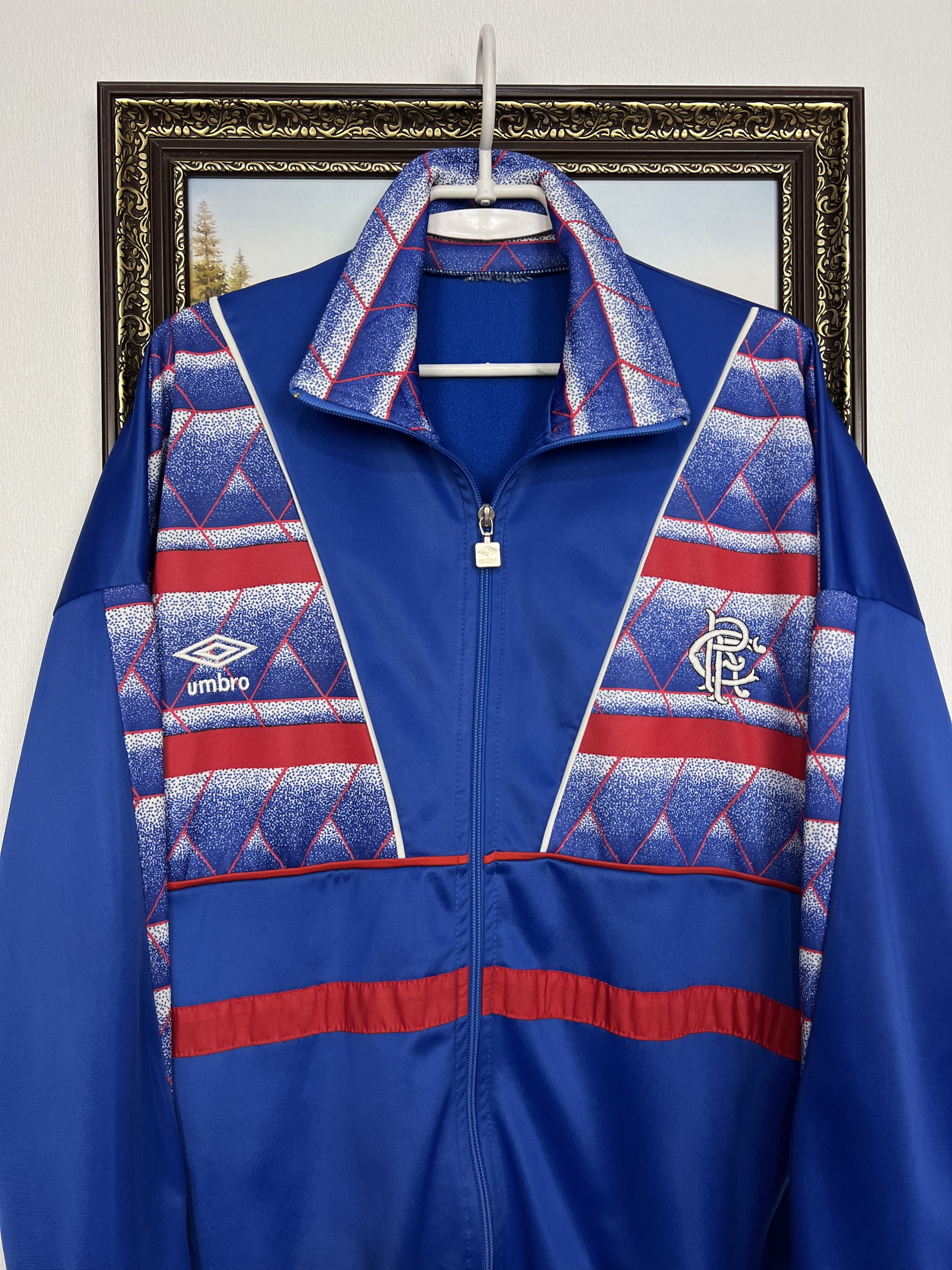 Umbro Vintage Glasgow Rangers Football Jacket Soccer Track Top Size US L / EU 52-54 / 3 - 2 Thumbnail