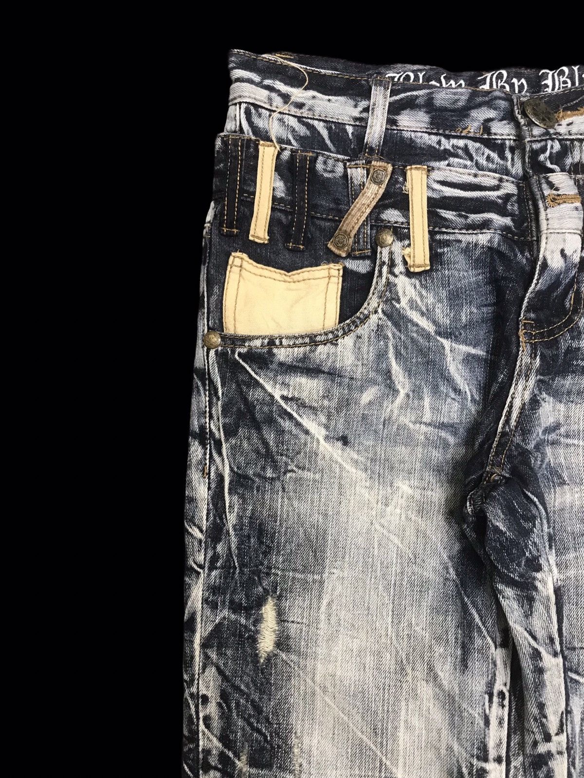 Seditionaries 💥DOUBLE WAIST💥BLOW BY BLUE CRAZY FADES SLIM DENIM F309 Size US 29 - 4 Thumbnail
