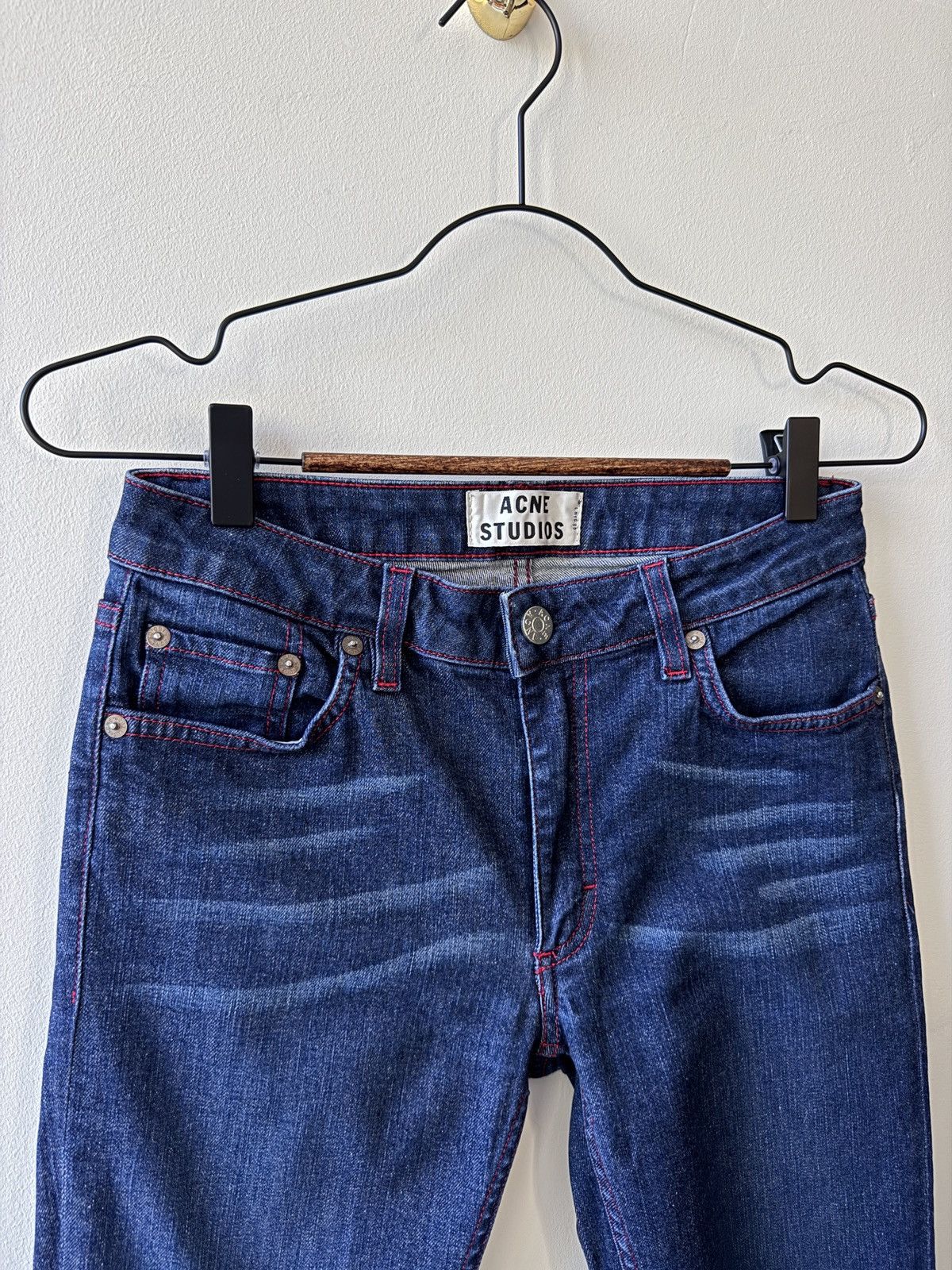 Acne Studios Acne Studios Flex S Red Seam Skinny Jeans Size 27" / US 4 / IT 40 - 1 Thumbnail