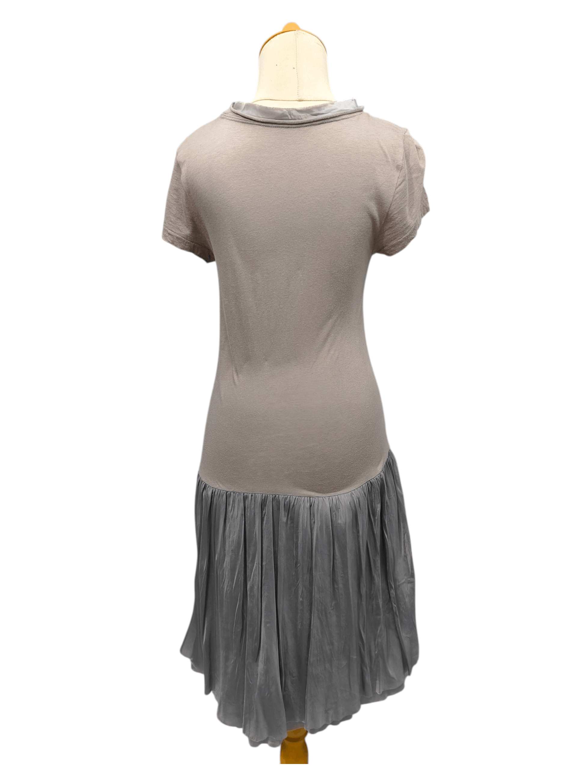 Sacai SACAI Luck- Raw Edge Collar Hybrid Satin Trim Dress Size M / US 6-8 / IT 42-44 - 4 Thumbnail