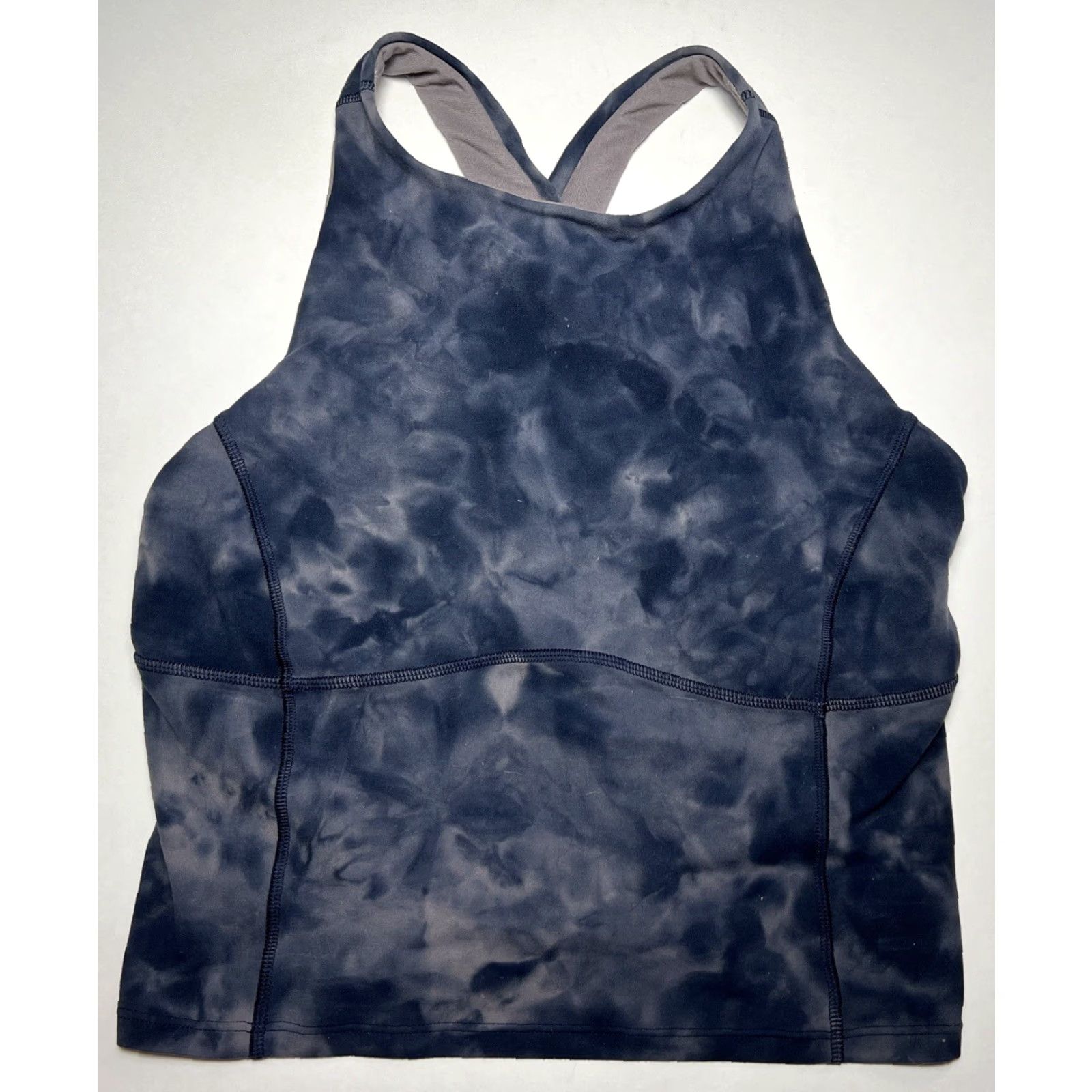 Lululemon Lululemon Tank Women 2 Blue High Neck Crisscross Back Swiftly Tech Active Sleeveless Tie Dye Basic Lightweight Size XS / US 0-2 / IT 36-38 - 2 Thumbnail