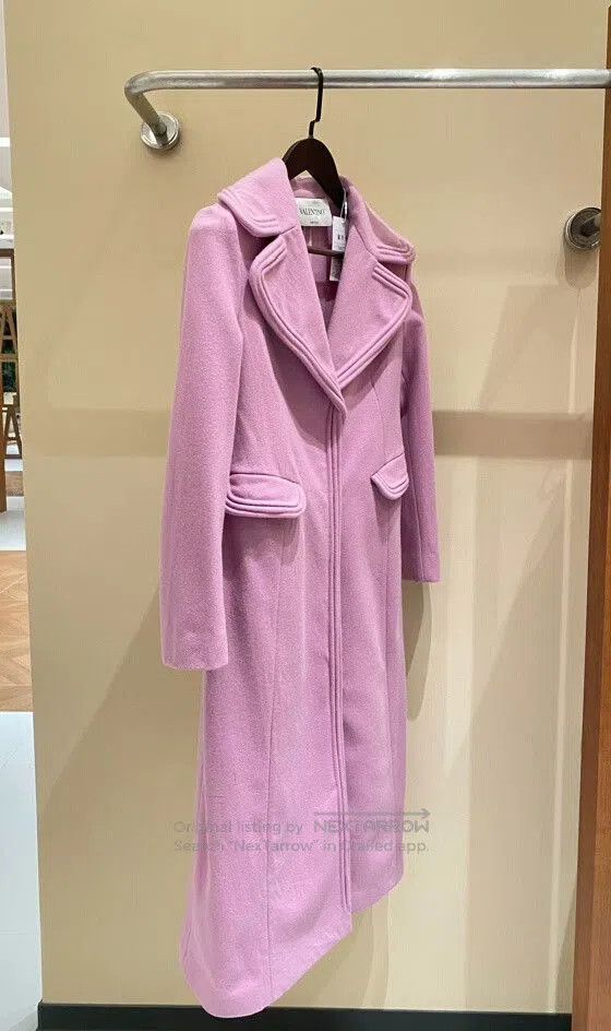 Valentino Valentino Pink Purple Long Wool Coat. Size US S / EU 44-46 / 1 - 5 Thumbnail