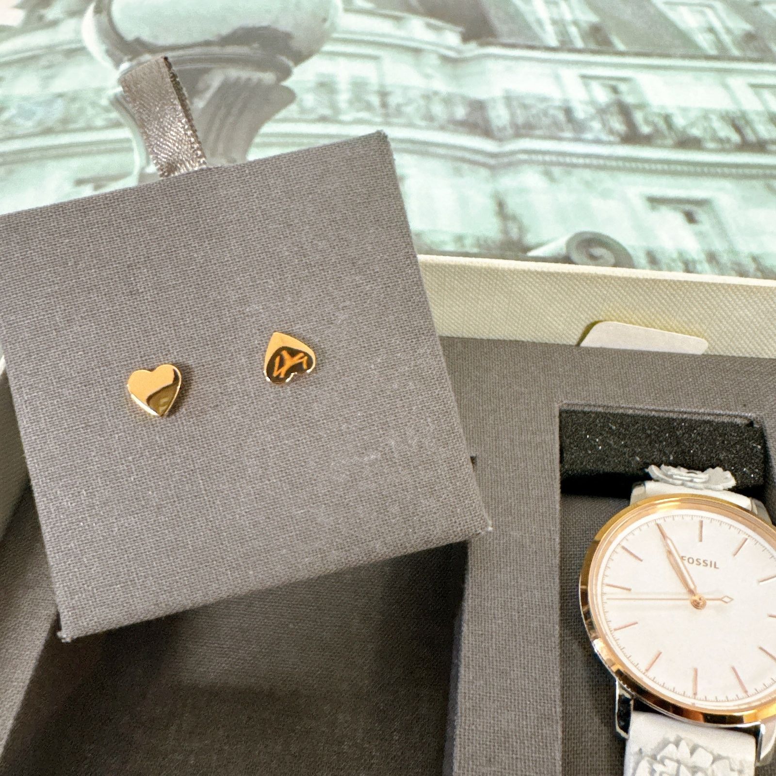 Fossil Fossil ES4383SET Neely Three-Hand White Leather Watch Size ONE SIZE - 3 Thumbnail