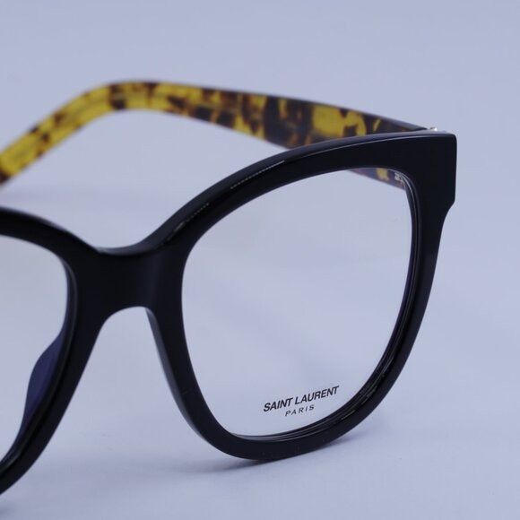 Saint Laurent Paris Saint Laurent SLM97 008 Eyeglasses Black Havana 54mm Square Size ONE SIZE - 5 Thumbnail