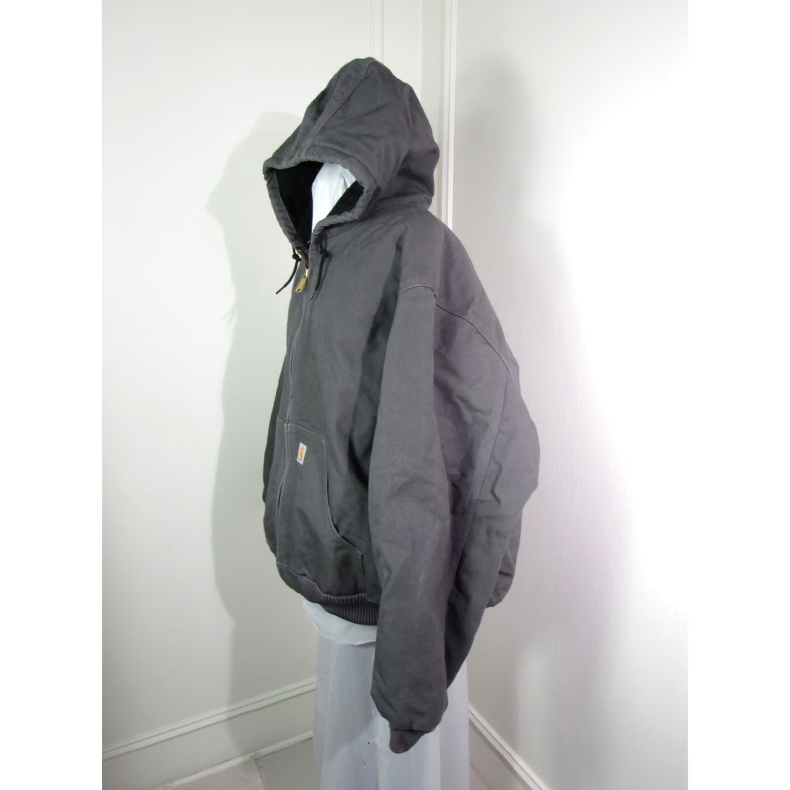 Carhartt VINTAGE Carhartt Jacket Men’s Faded Black Hooded Full Zip Workwear Duck Canvas 3XL Size US XXL / EU 58 / 5 - 4 Thumbnail