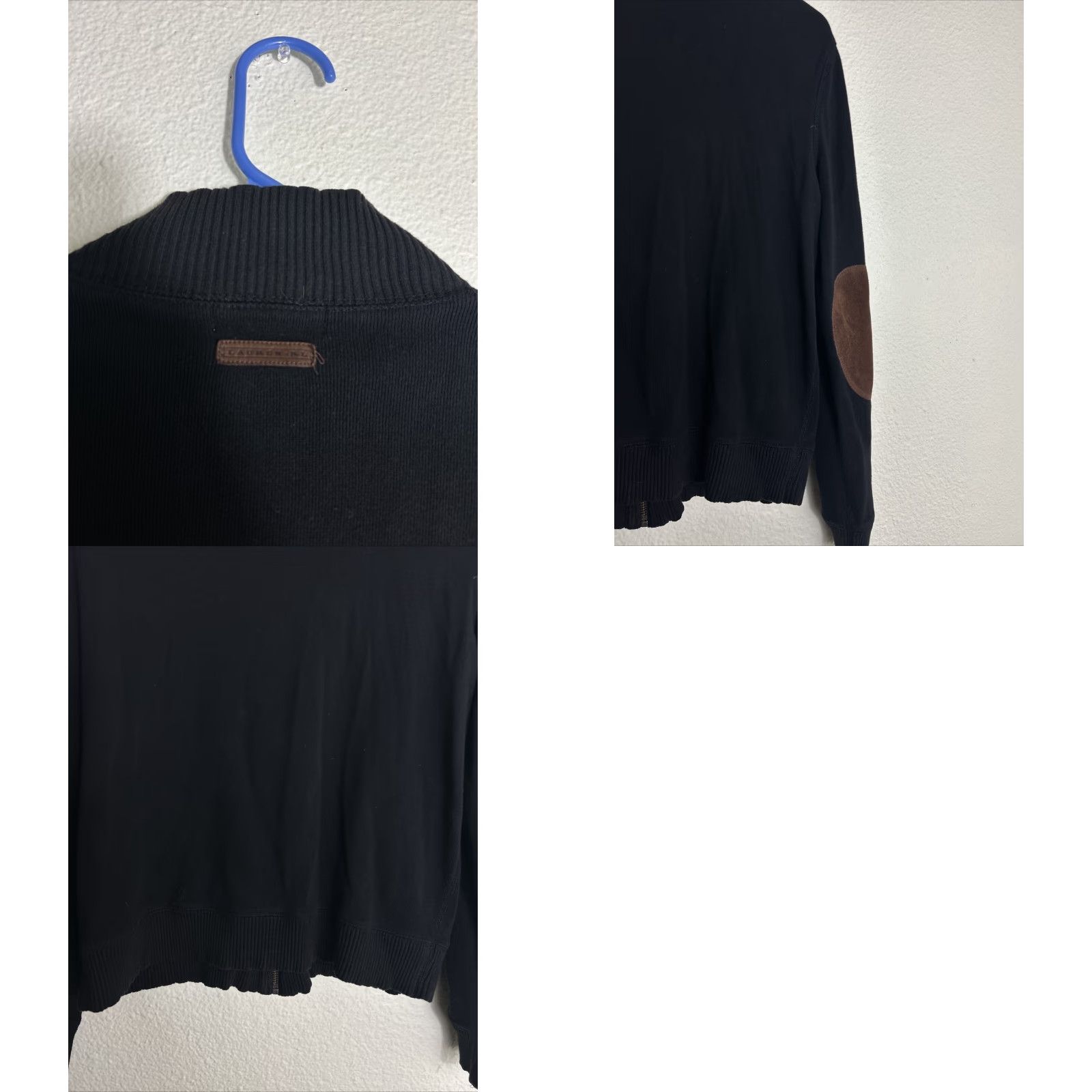 Ralph Lauren VINTAGE Lauren Ralph Lauren Mens Sweatshirt Full Zip Cotton Black Elbow M Size Size US M / EU 48-50 / 2 - 9 Thumbnail