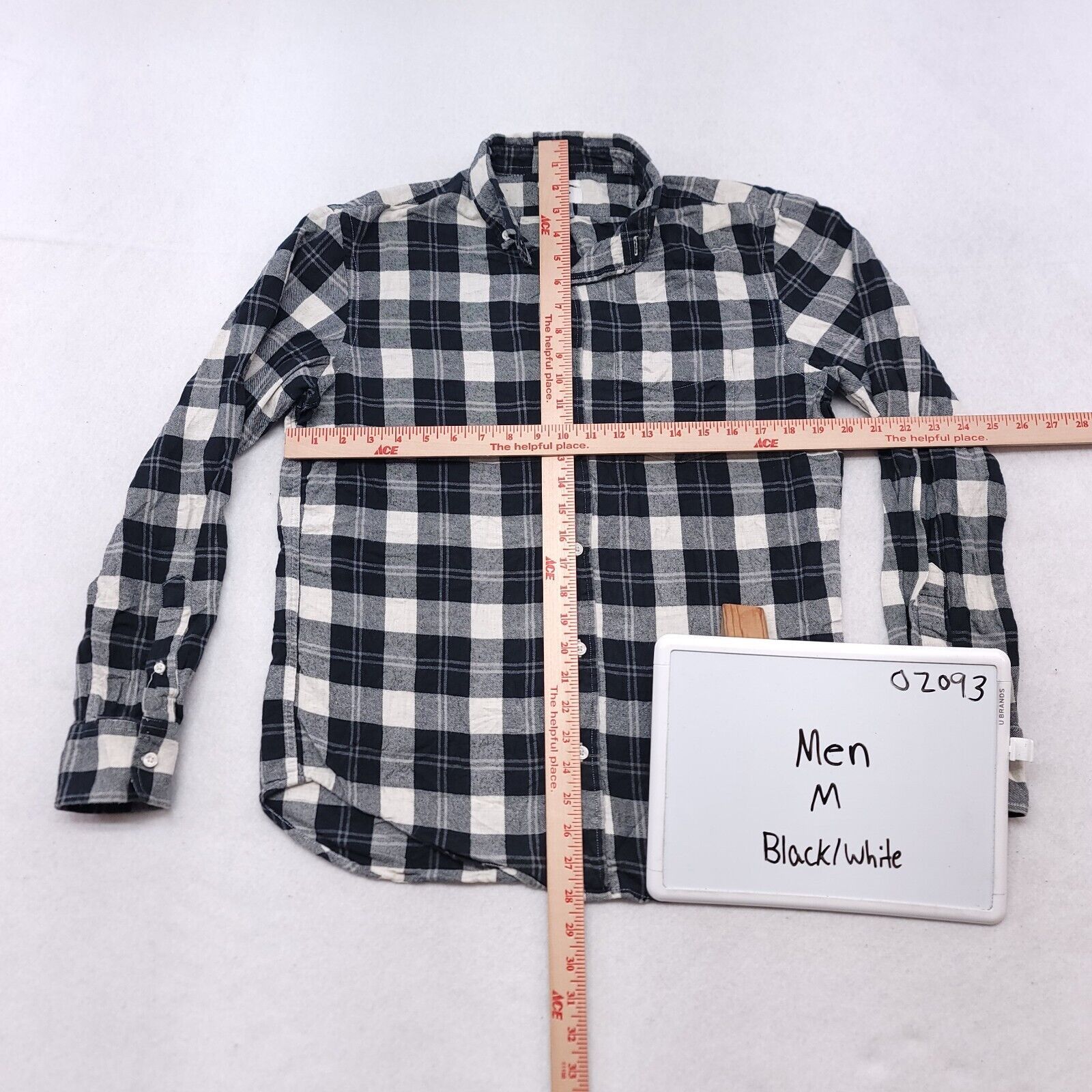Old Navy Old Navy Buffalo Check Flannel Shirt Men Size Medium M Black Size US M / EU 48-50 / 2 - 6 Thumbnail