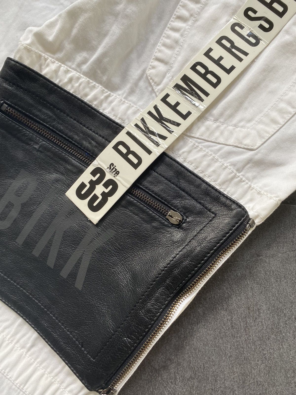 Dirk Bikkembergs archival clothing 2000s zip of leather bag pants Size US 33 - 3 Thumbnail