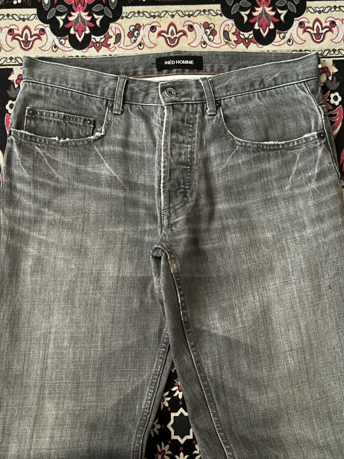 Designer × Japanese Brand × Yohji Yamamoto ⚡️Designer⚡️Vintage Japanese Ined Homme by Yohji Yamamoto Jean Size US 32 / EU 48 - 4 Thumbnail