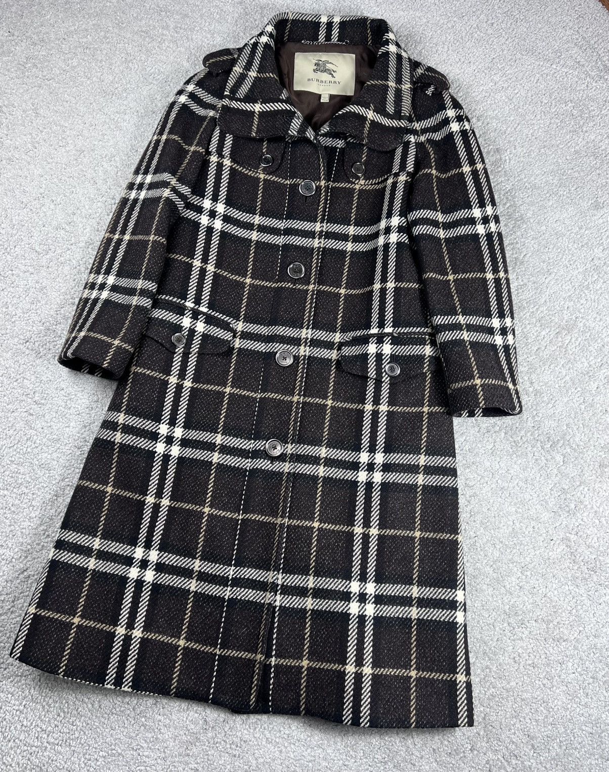 Burberry Burberry London Grey Check Wool Coat Size 44 Size M / US 6-8 / IT 42-44 - 3 Thumbnail