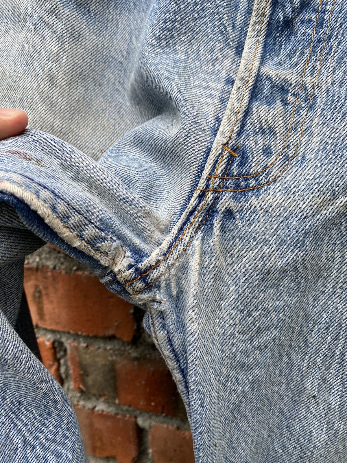 Levi's × Levi's Vintage Clothing × Vintage W33x29 vintage levi's 501 distressed denime made in USA Size US 33 - 6 Thumbnail