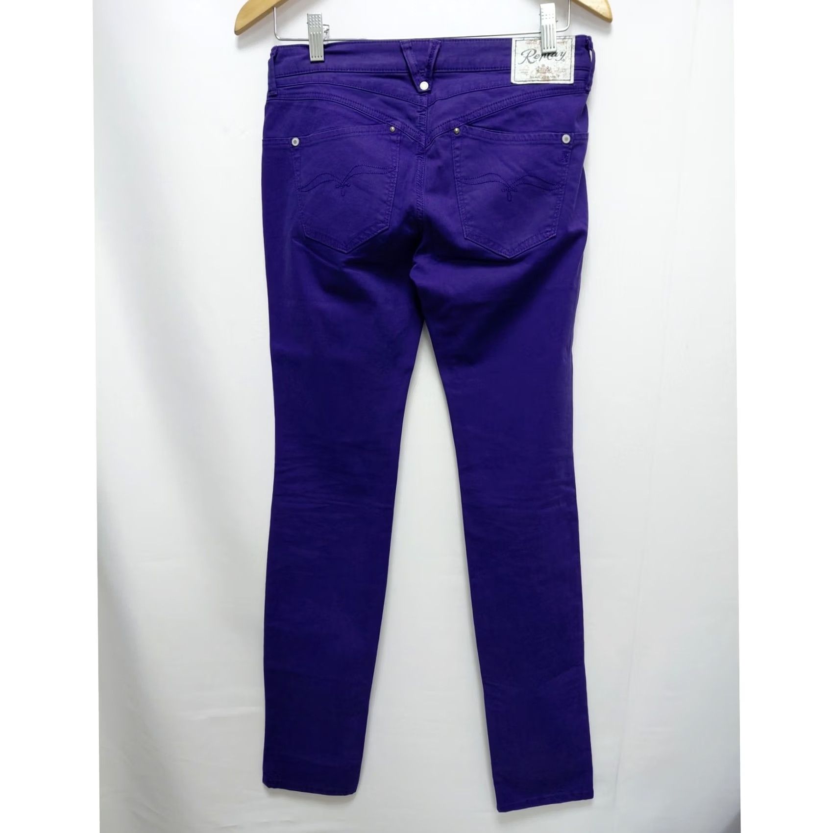 Replay Replay Jeans Purple Solid Denim Size 28 Made in Italy Women Size 28" / US 6 / IT 42 - 2 Thumbnail