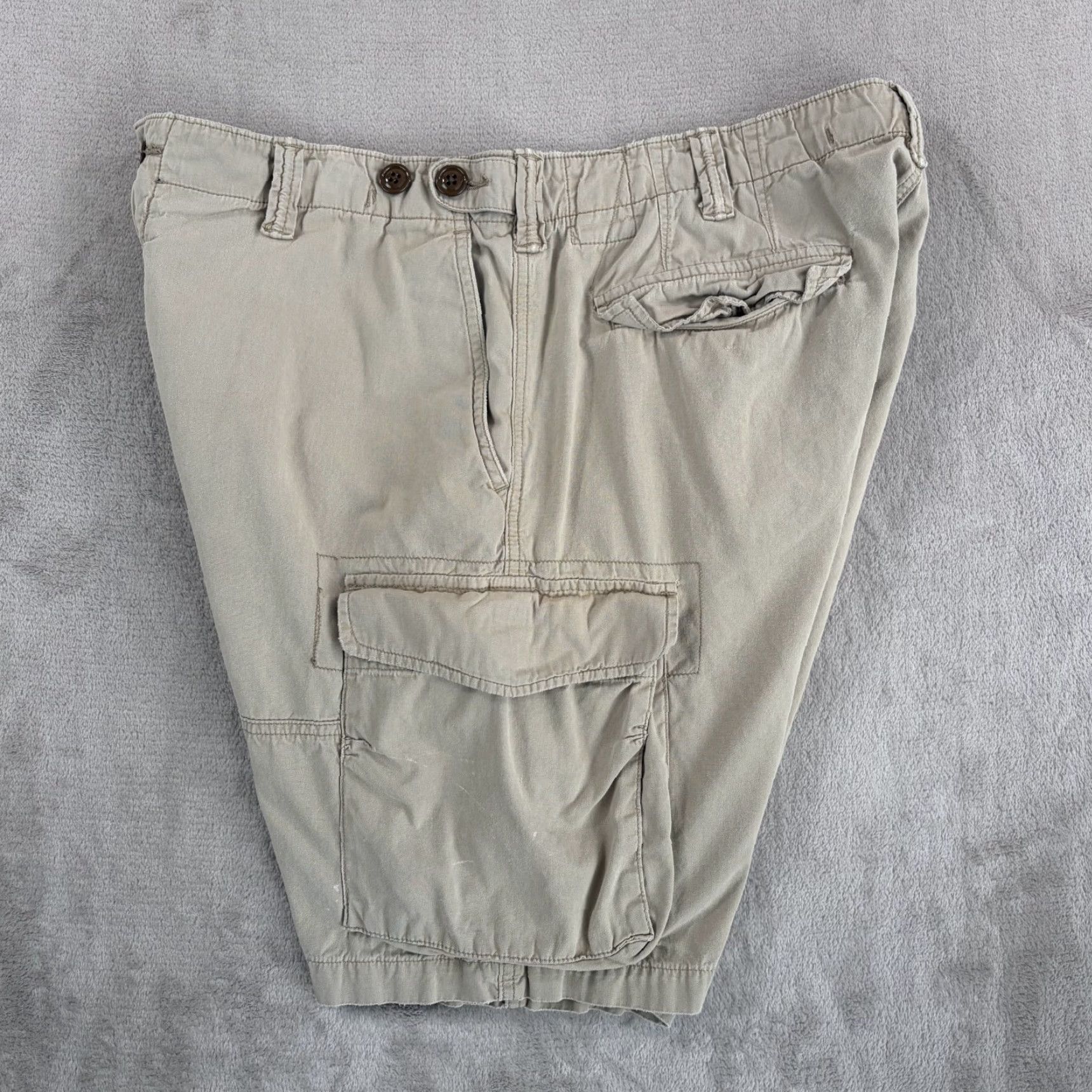 Polo Ralph Lauren VINTAGE Polo Ralph Lauren Shorts Men 38 Beige Cargo Pocket 8 in Zip Casual Travel 90s Army Mens Size US M / EU 48-50 / 2 - 3 Thumbnail