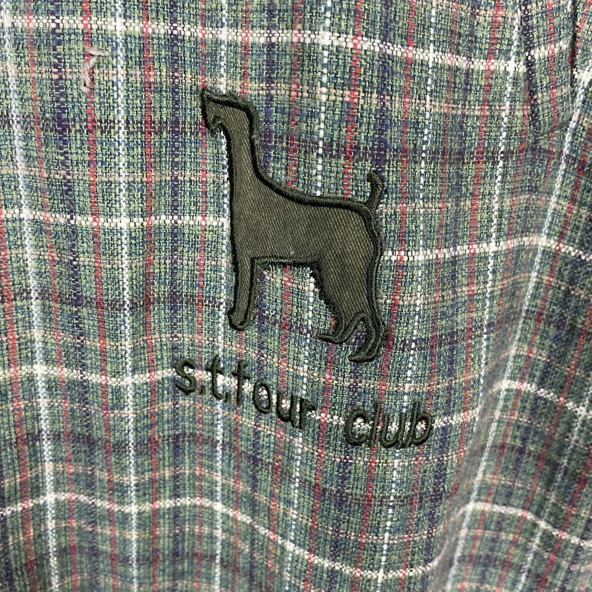 Japanese Brand × Vintage 💥ST FOUR CLUB TARTAN LONG JACKET Size US L / EU 52-54 / 3 - 17 Thumbnail