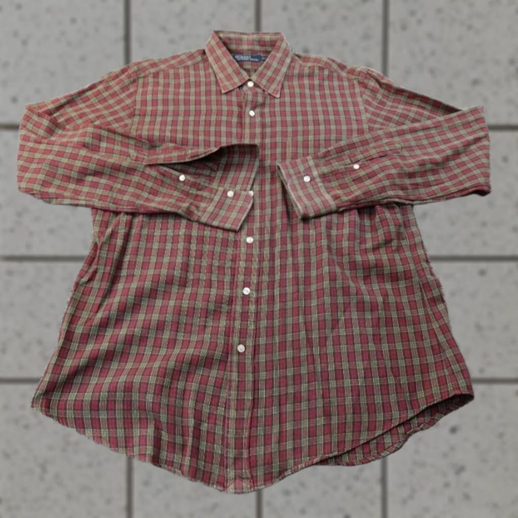 Polo Ralph Lauren VTG Polo Ralph Lauren Shirt Mens L Red Plaid Flannel Button-Down Long Sleeve 90s Size US L / EU 52-54 / 3 - 1 Thumbnail