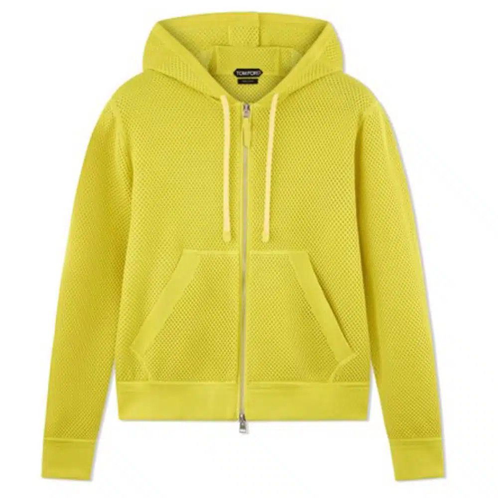 Tom Ford o1loc1c0824 KDL003 Zip-up Hoodie in Acid Green Size US L / EU 52-54 / 3 - 1 Preview