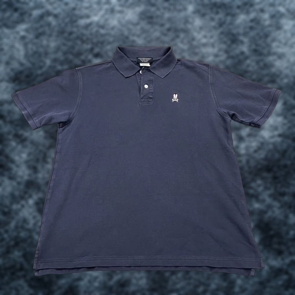 Psycho Bunny Psycho Bunny Polo Shirt Mens XL Navy Blue 100% Pima Cotton Logo Polo Shirt Casual Button Front Neckline Collared Short Sleeve Size US XL / EU 56 / 4 - 1 Thumbnail