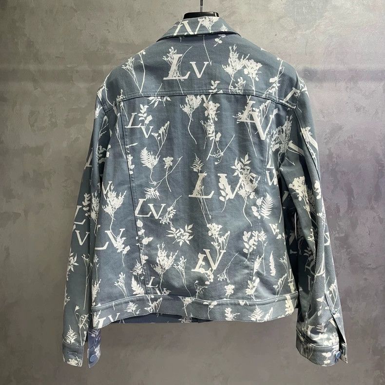 Louis Vuitton Louis Vuitton Blue botanical floral print logo denim jacket Size US L / EU 52-54 / 3 - 5 Thumbnail