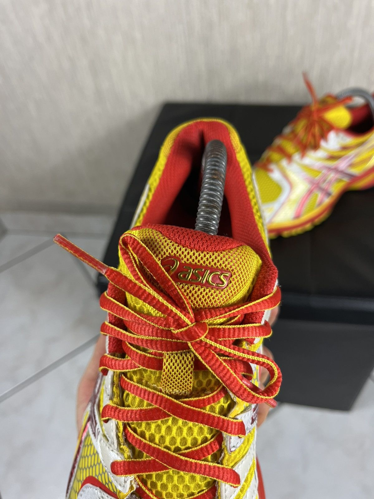 Asics Vintage Asics gel-os sky speed asymmetric laces mesh shoes Size US 8.5 / EU 41-42 - 9 Thumbnail