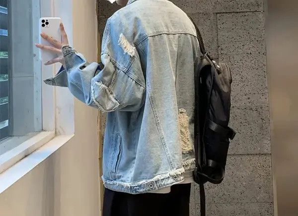 Japanese Brand Mibuki x Maeda Retro Blue Oversized Harajuku Denim Jacket Size US M / EU 48-50 / 2 - 2 Thumbnail