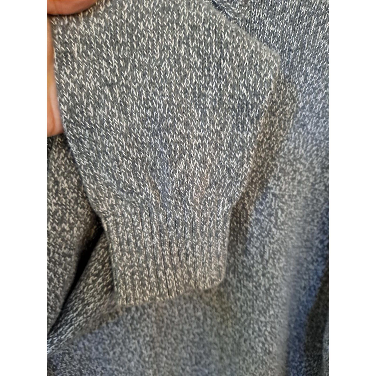 Other St John's Bay 1/4 Zip Marled Gray Sweater 100% Cotton Size 2 Size US XL / EU 56 / 4 - 6 Thumbnail