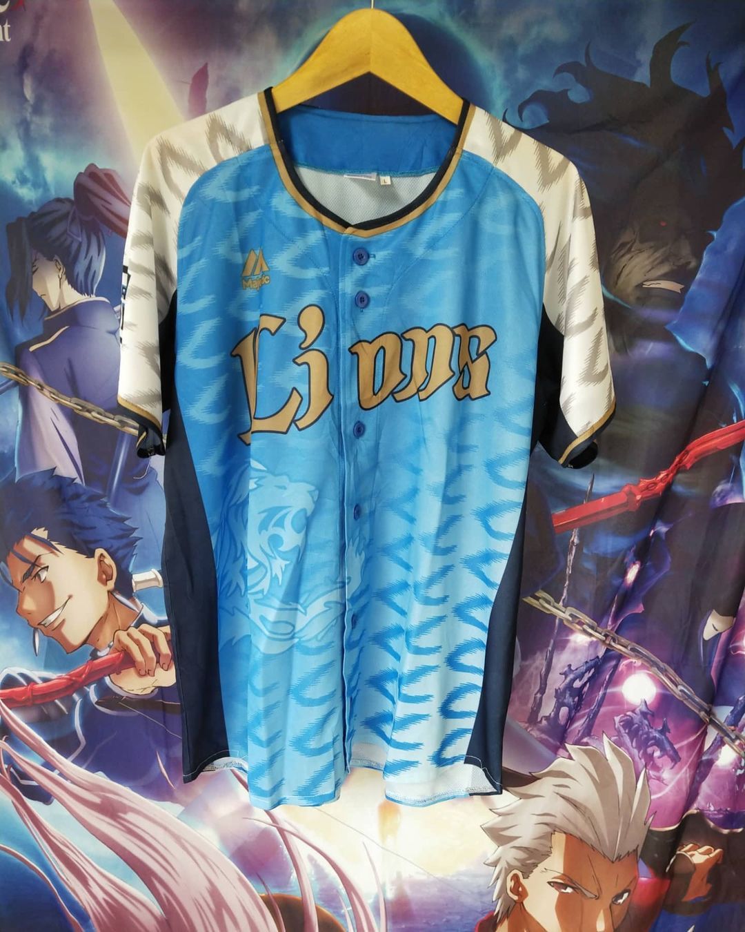 Japanese Brand × Majestic Majestic Lions Blue Baseball Jersey Size US L / EU 52-54 / 3 - 1 Thumbnail