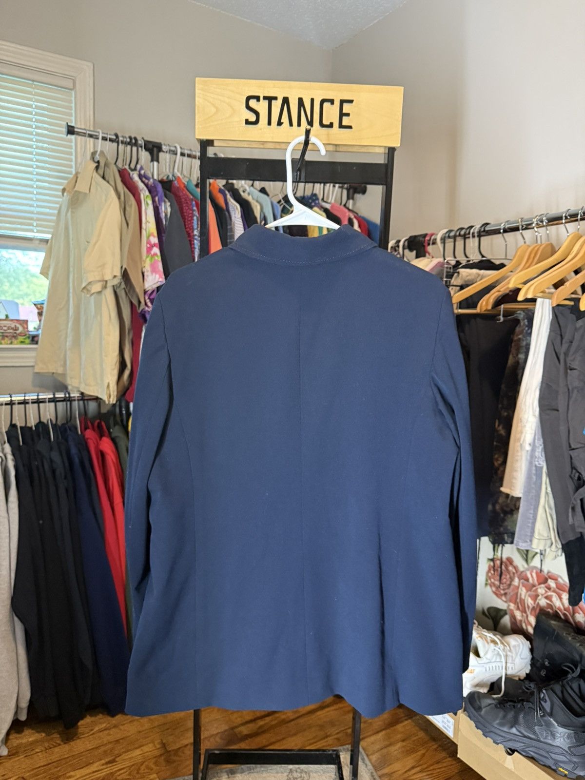 Vintage Navy Button-Up Light Jacket Size L / US 10 / IT 46 - 2 Thumbnail