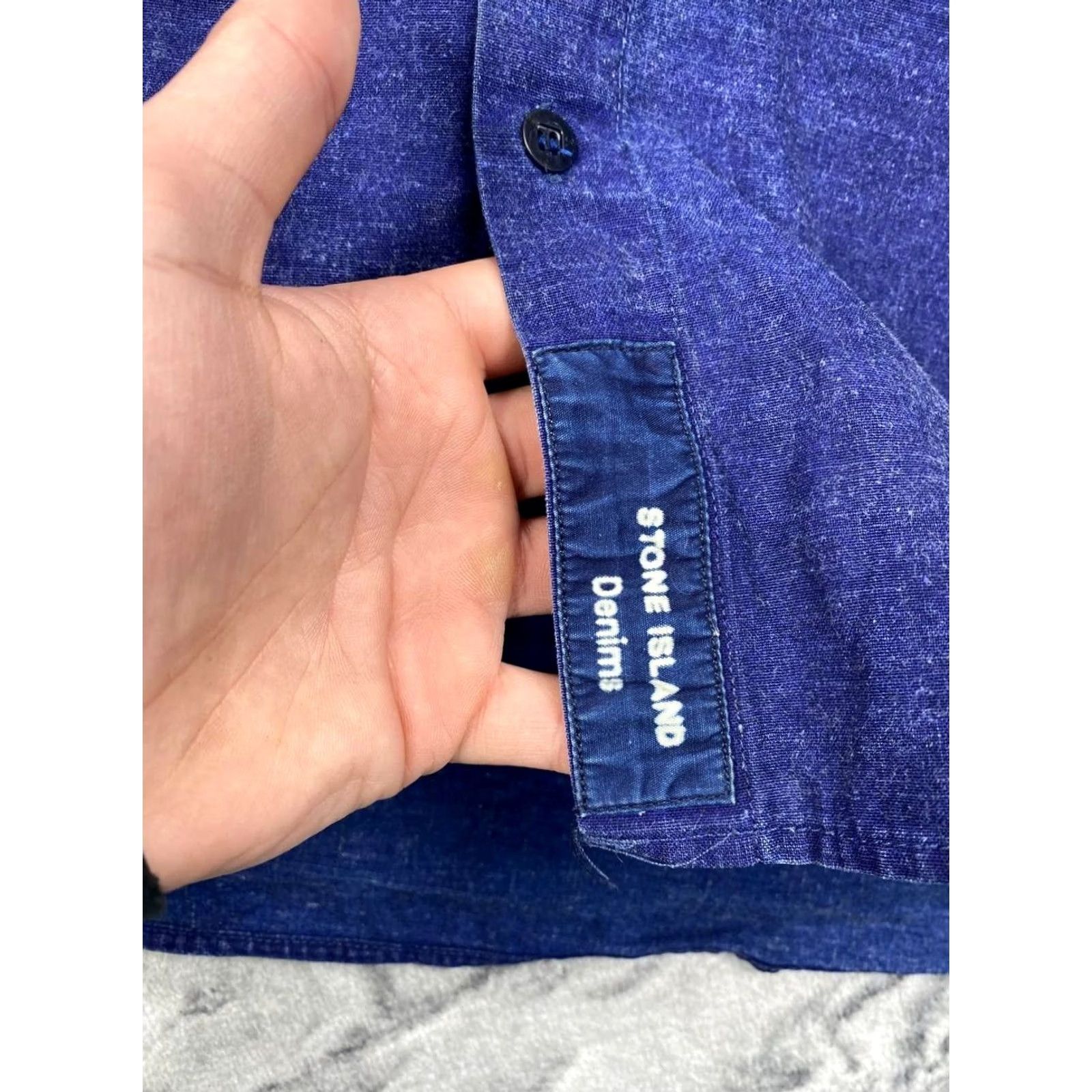 Stone Island VINTAGE Stone Island Denim Shirt Men L Blue Long Sleeve Casual Size US L / EU 52-54 / 3 - 5 Thumbnail