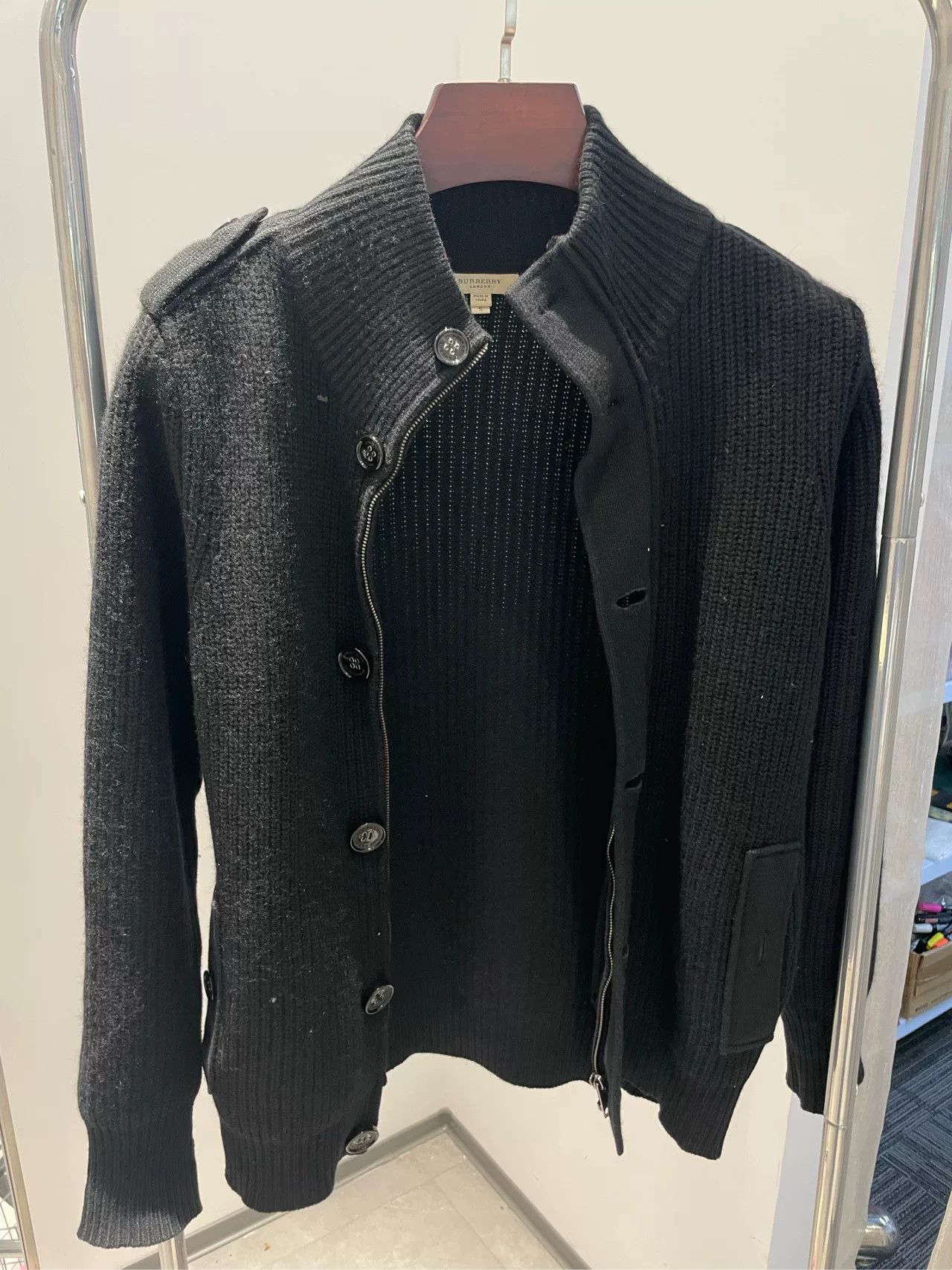 Burberry Burberry Black Cashmere Knit Coat S Size US S / EU 44-46 / 1 - 1 Thumbnail