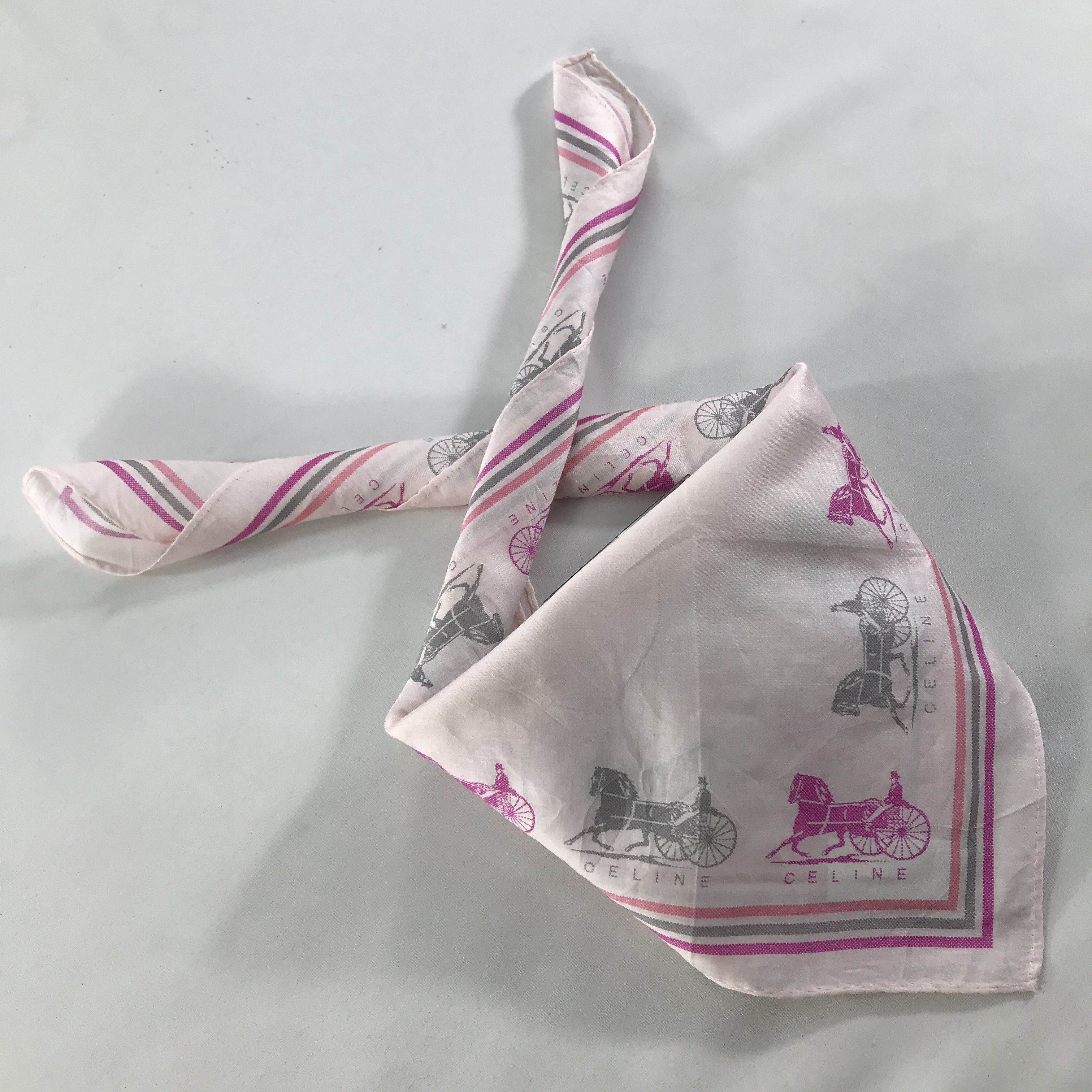 Celine × Vintage Celine Bandana / Handkerchief / Neckerchief - S1320 Size ONE SIZE - 4 Thumbnail