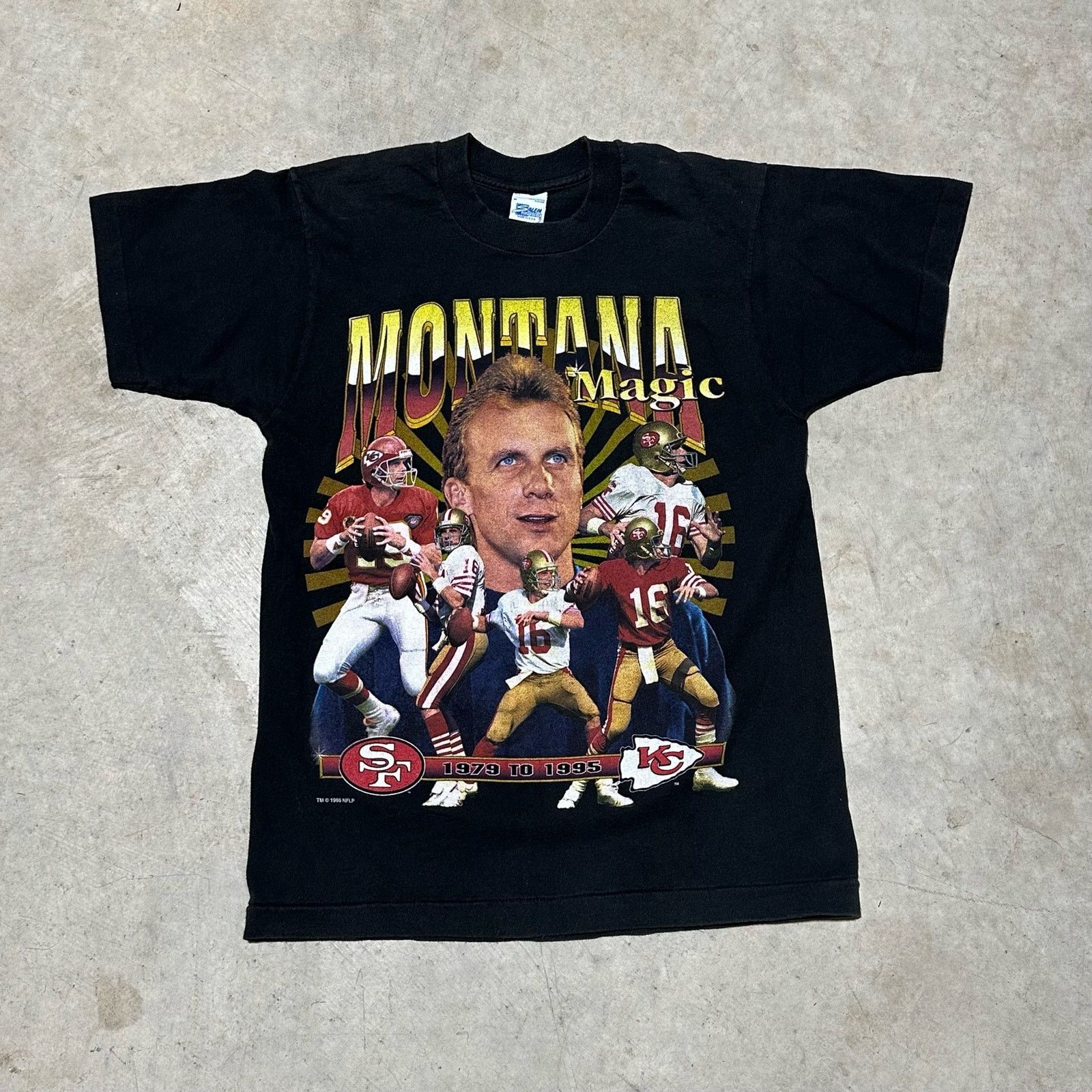 Salem Sportswear Vintage 90s 49ers Joe Montana Magic Salem Tee size Medium Size US M / EU 48-50 / 2 - 1 Thumbnail