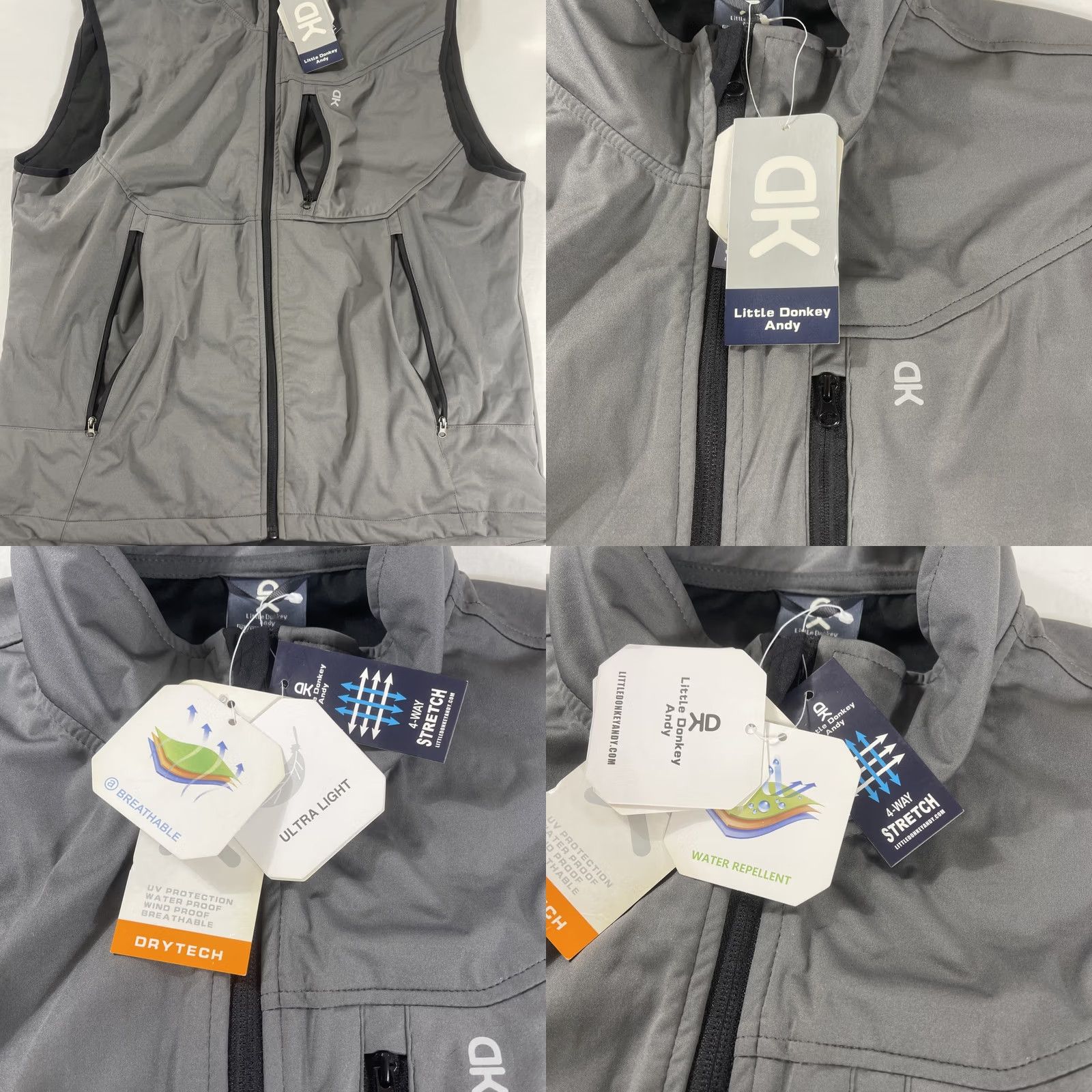 Vintage Nike Shirt Little Donkey Andy Vest Gray L Breathable 4-Way Drytech Golf Windbreaker Men Size US L / EU 52-54 / 3 - 8 Thumbnail