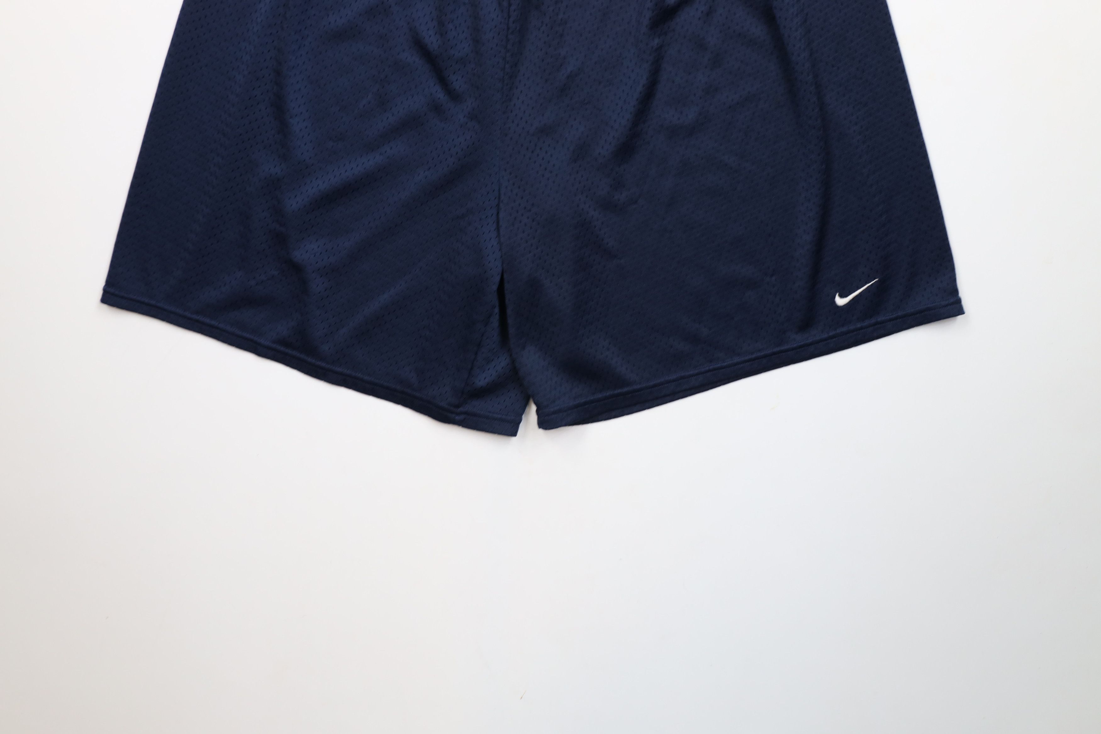 Nike × Vintage Vintage 90s Y2K Nike Mini Swoosh Above Knee Shorts Blue Size US 36 / EU 52 - 4 Thumbnail