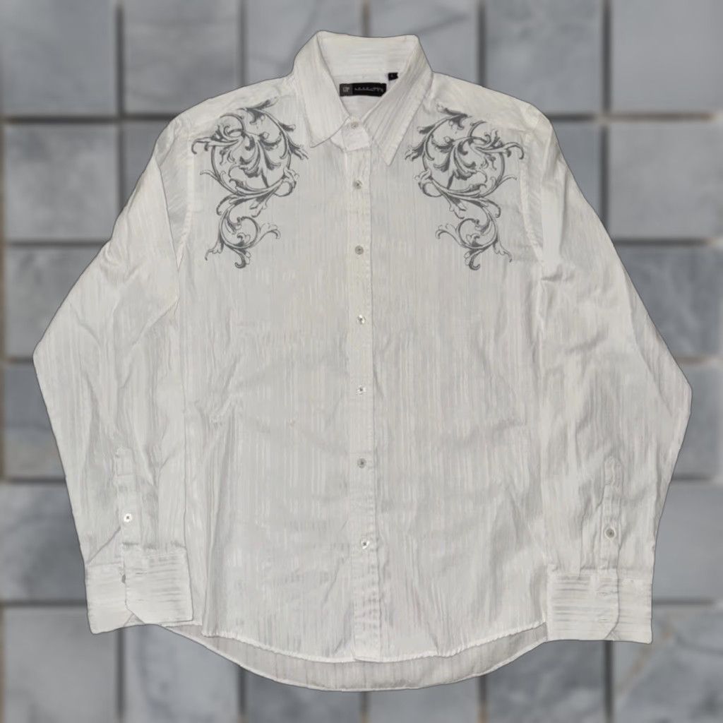 Vintage VINTAGE Level Ten Men’s Embroidered Western Button-Down Shirt White Large 20x27 Cowboy Mens Shirt Size US L / EU 52-54 / 3 - 1 Thumbnail