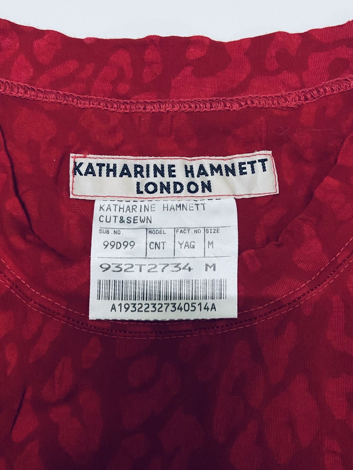 Katharine Hamnett London KATHERINE HAMNET CUT & SEWN TEE Size M / US 6-8 / IT 42-44 - 9 Thumbnail