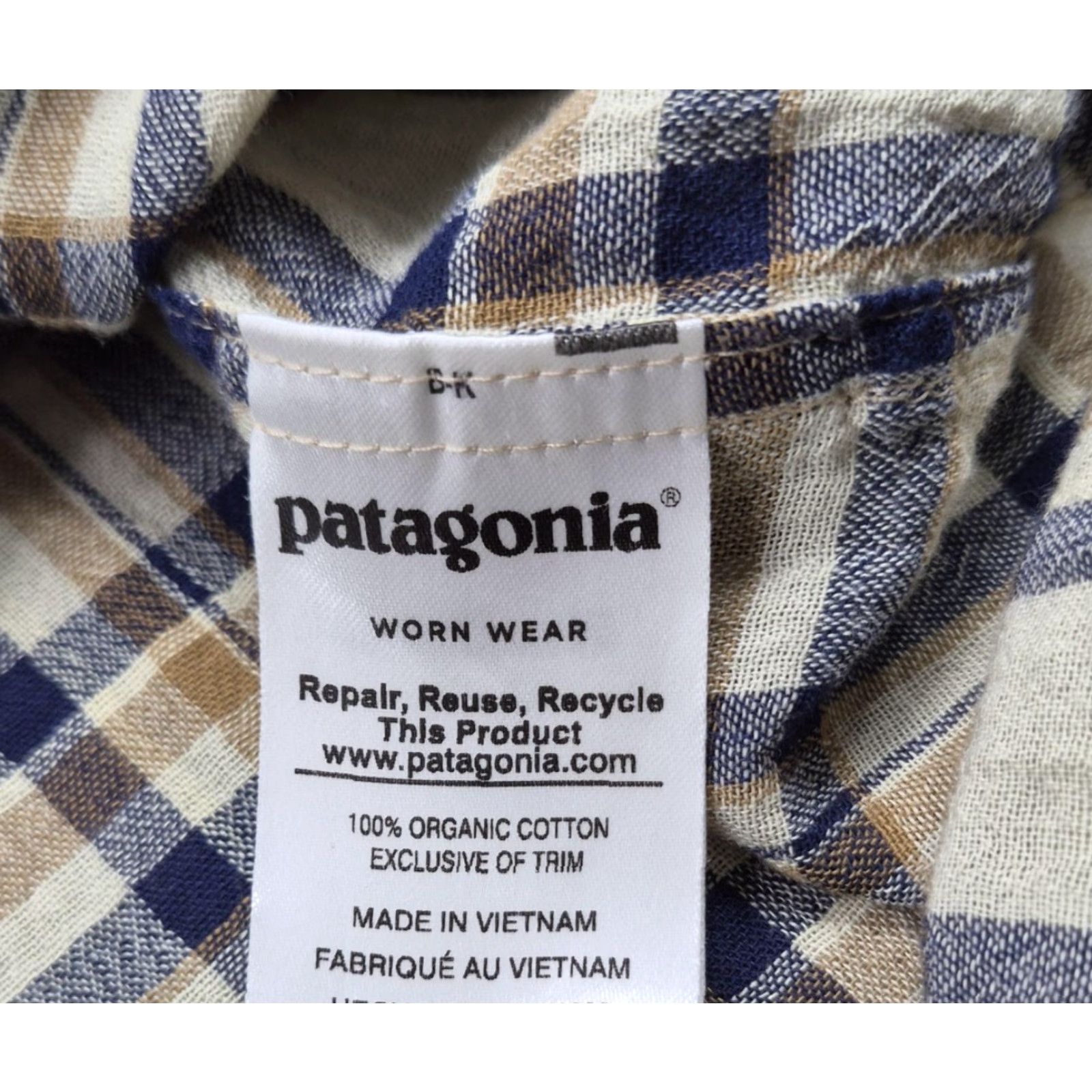 Patagonia Patagonia Button Up Shirt Mens 2XL Beige Plaid Cotton Long Sleeve Hipster Size US XXL / EU 58 / 5 - 6 Thumbnail