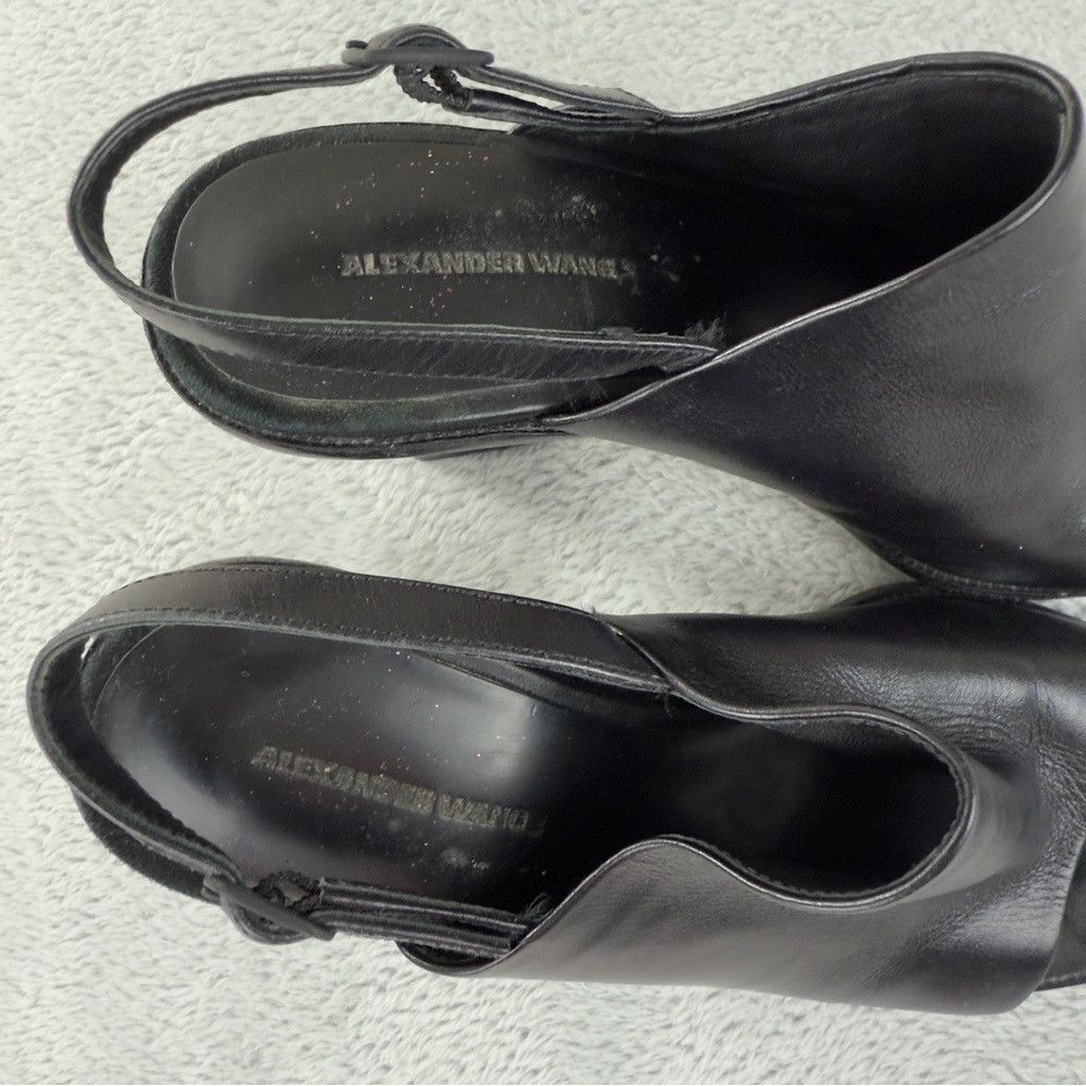 Alexander Wang Alexander Wang Black Leather Heels Women’s Size 8 US/38 EU Size US 8 / IT 38 - 4 Thumbnail