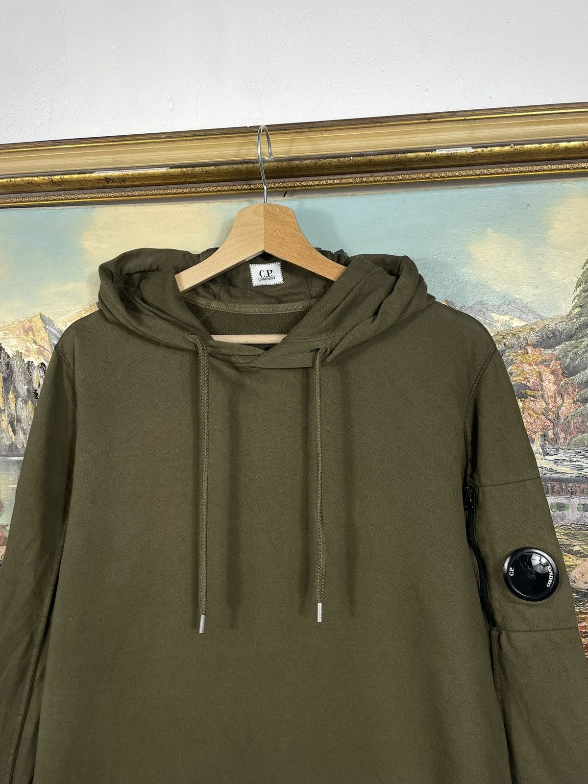 C.P. Company × Massimo Osti × Vintage C.P. Company Green Hoodie Sweatshirt Vintage Y2k Arms Lens Size US M / EU 48-50 / 2 - 4 Thumbnail