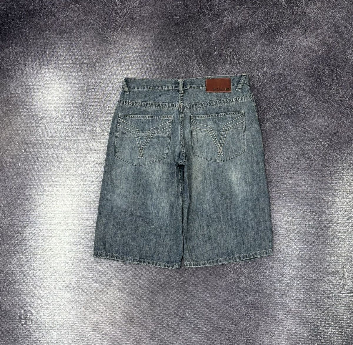 Ecko Unltd. Vintage Ecko Unltd Y2K Hip Hop Hype Faded Baggy Denim Shorts Size US 32 / EU 48 - 2 Thumbnail