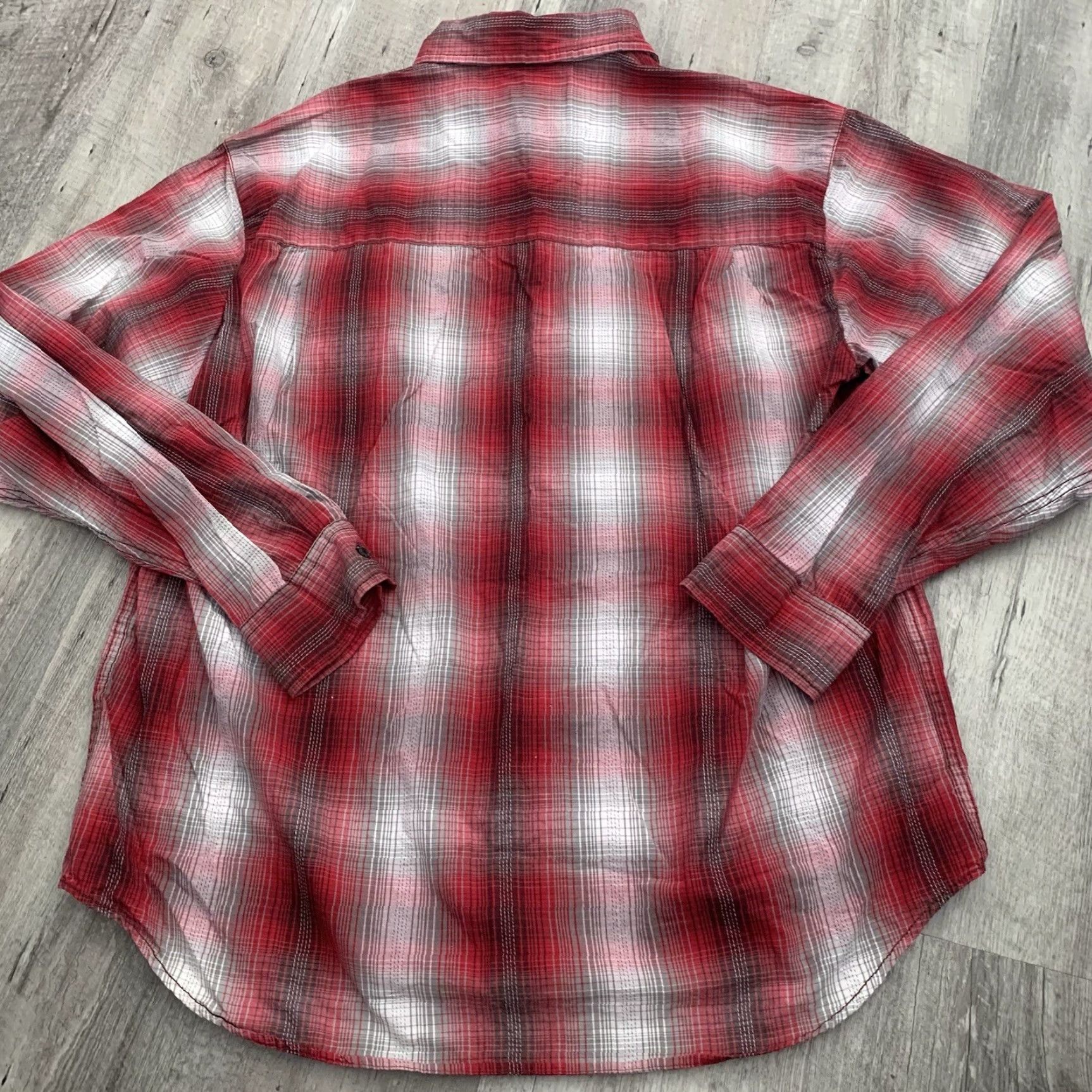 Levi's VINTAGE Levi's Shirt Mens L Red Plaid Long Sleeve Button-Up 100% Cotton Size US L / EU 52-54 / 3 - 5 Thumbnail